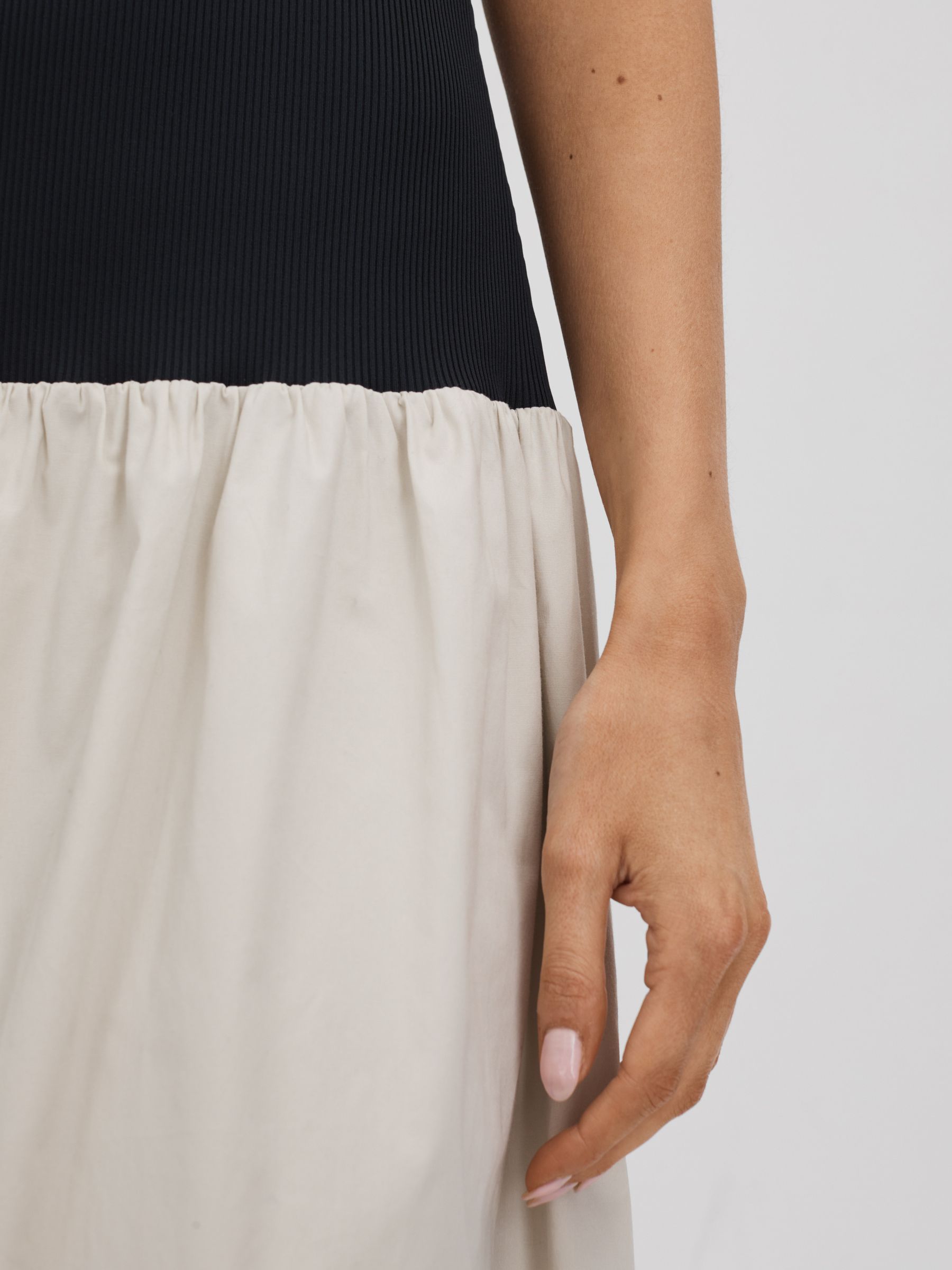 Anna Quan Drop Waist Maxi Dress in Black/Grey