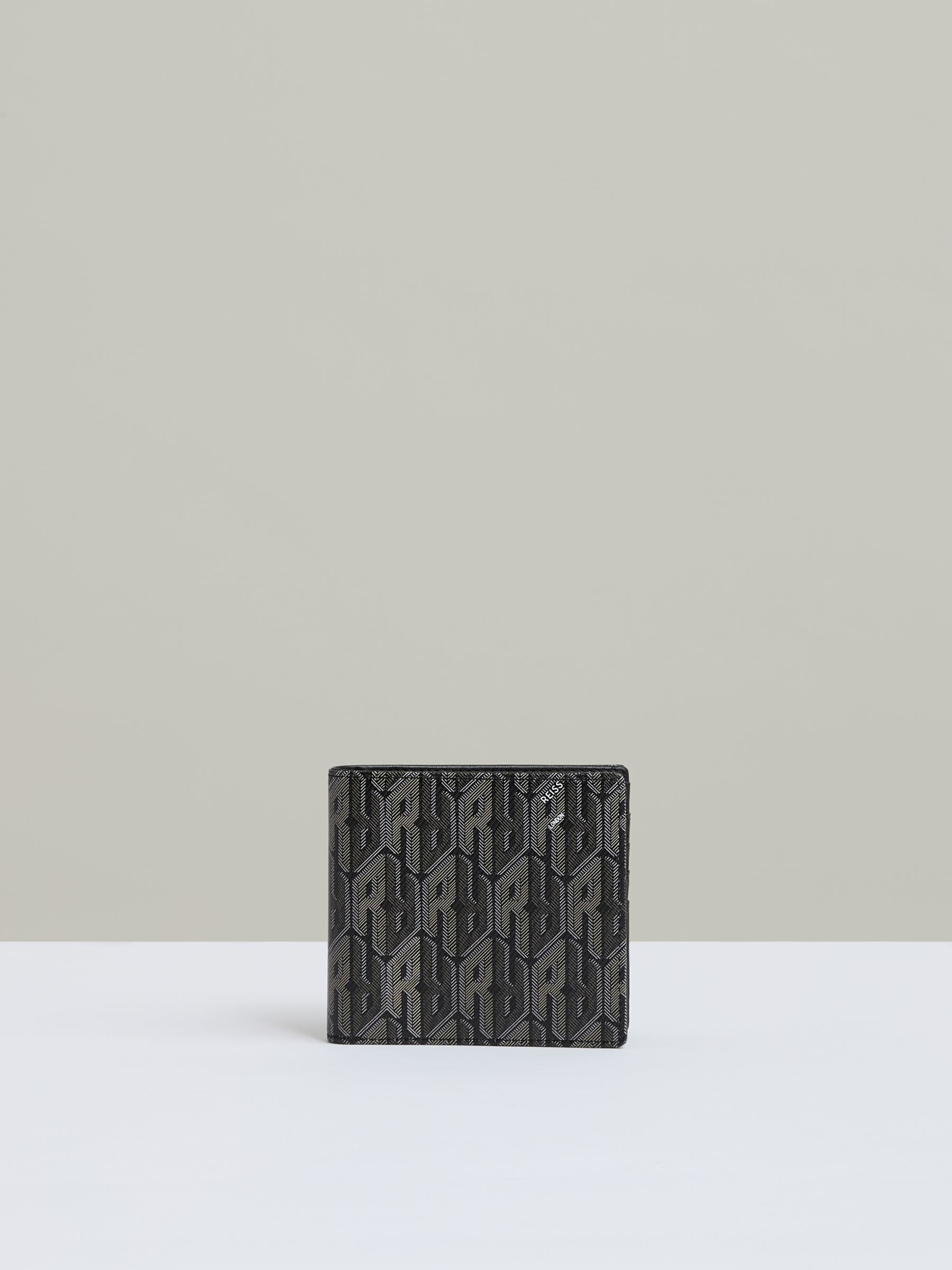 Coated Canvas Monogram Wallet in Grey Multi