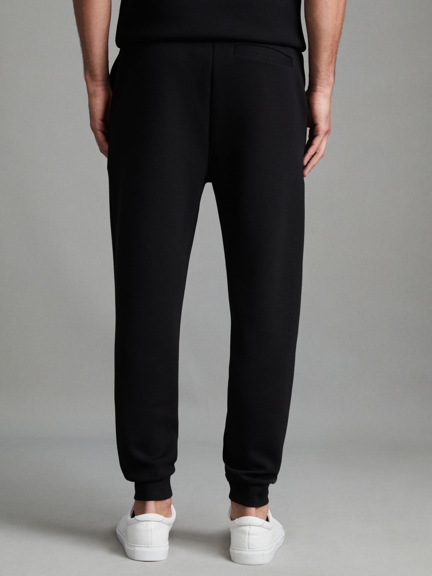 Stretch Jersey Tailored Joggers in Black