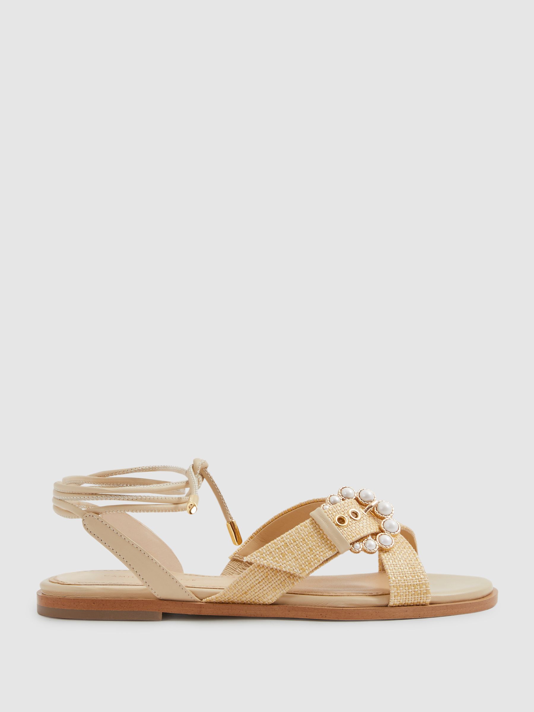 Camilla Elphick Leather Sandals in Natural