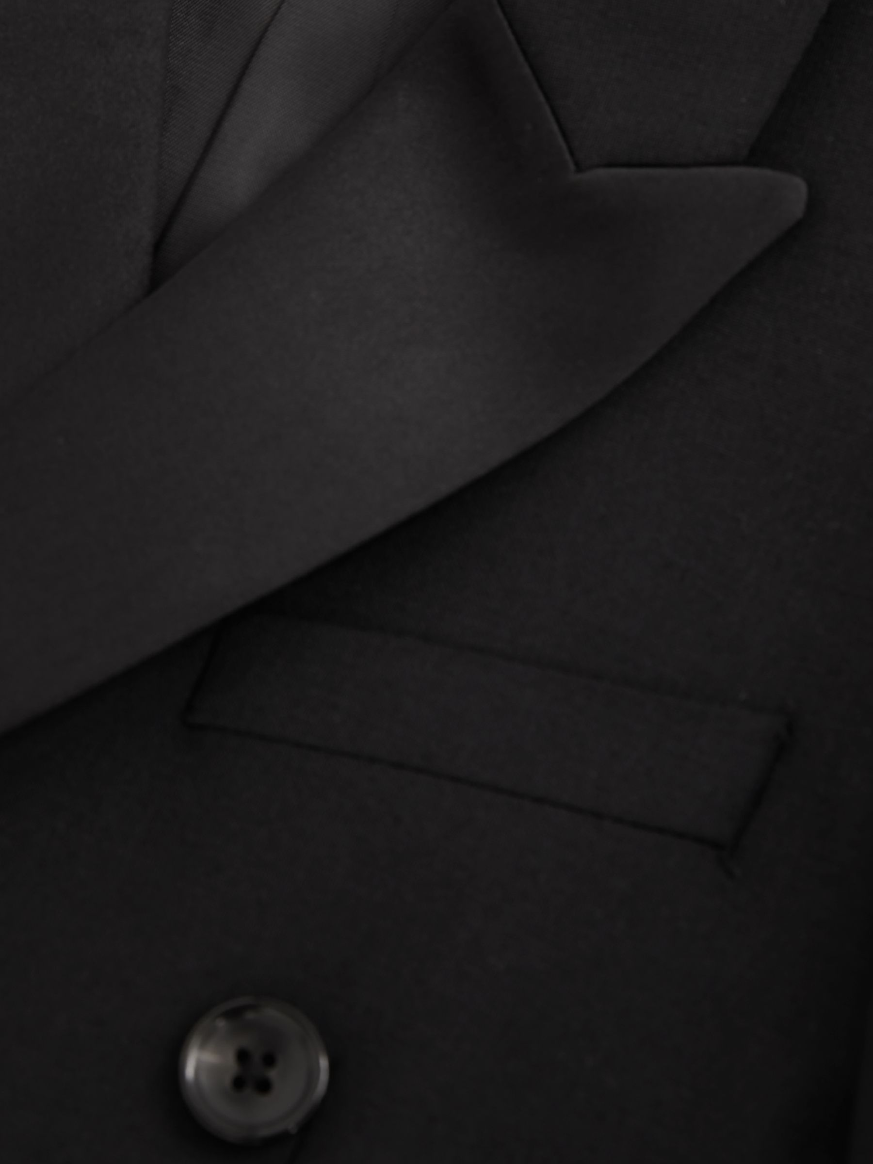 9-13 yrs Wool-Blend Double-Breasted Tuxedo Jacket in Black