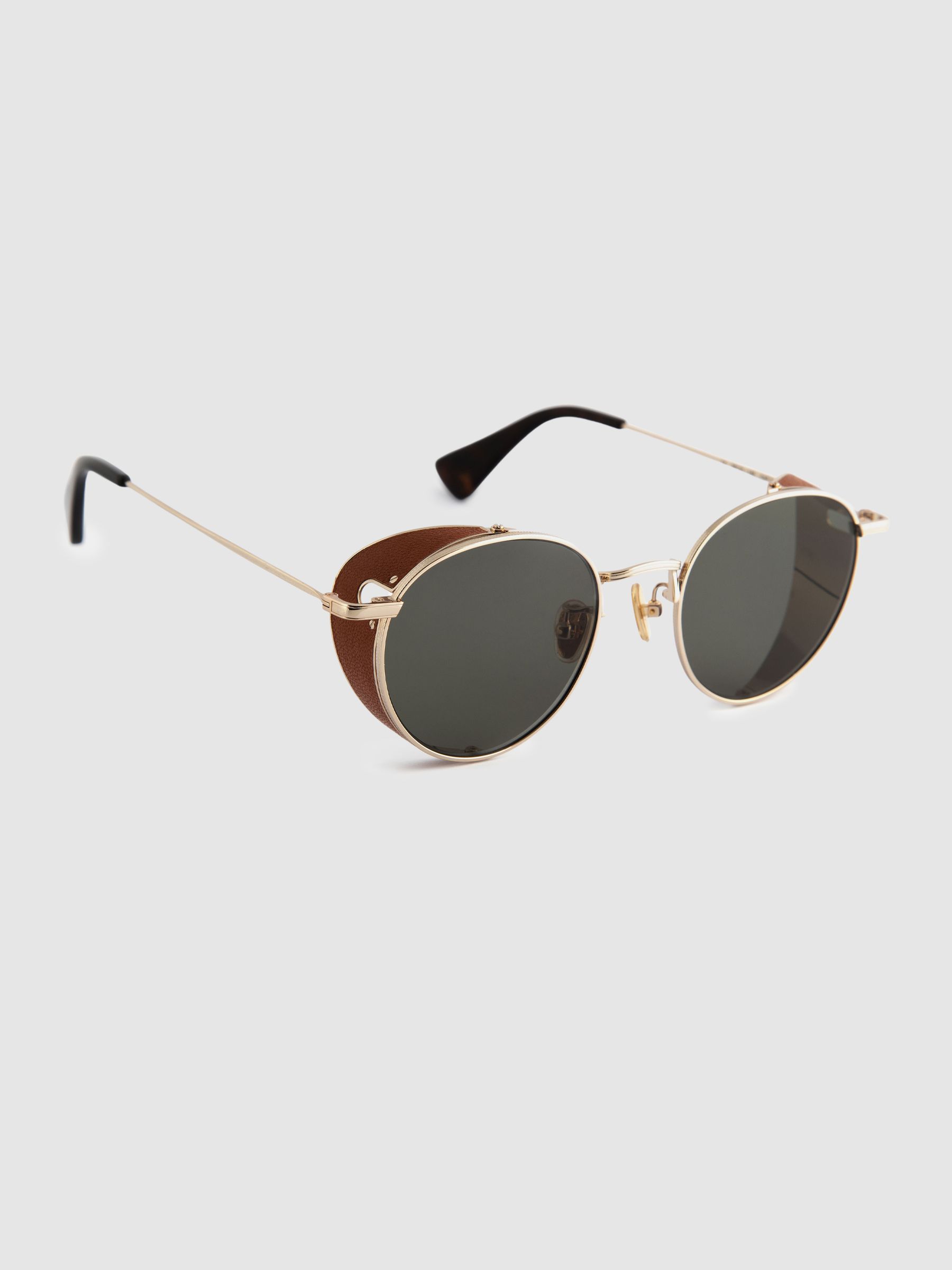 Curry and Paxton Side Shield Sunglasses in Tan