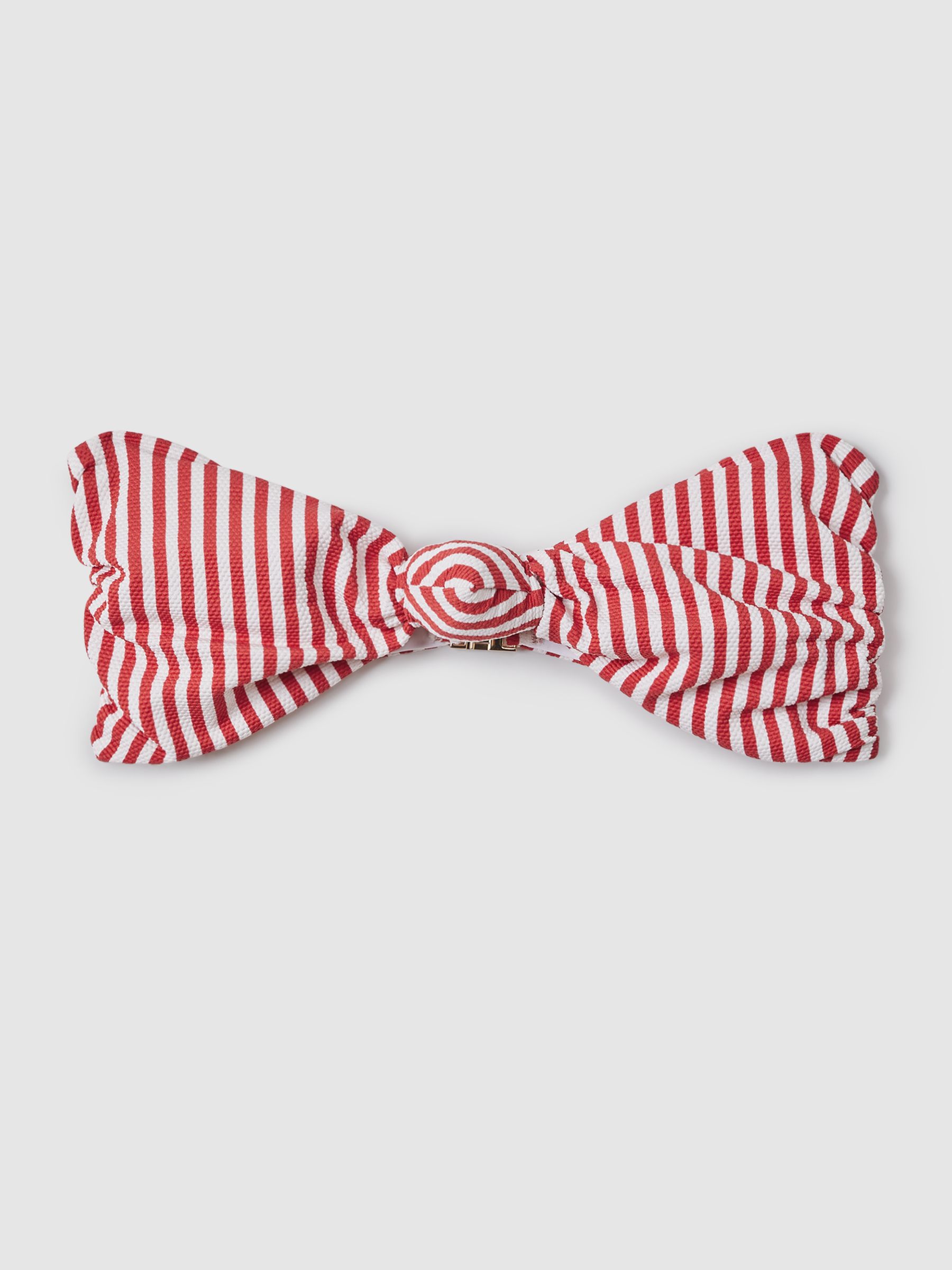 FELLA Bandeau Knot Bikini Top in Red Stripe