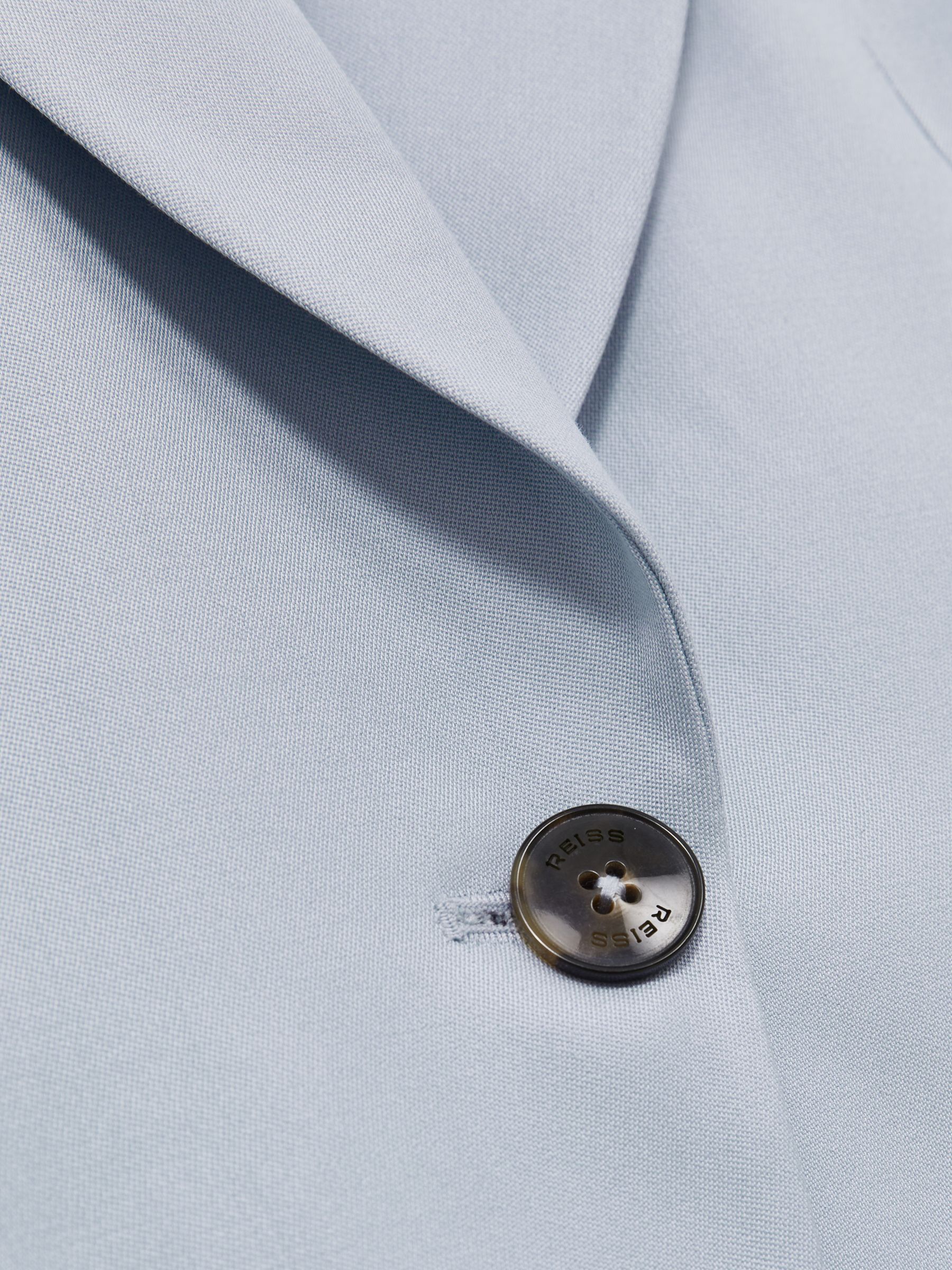 Single-Breasted Peak-Lapel Tailored Blazer in Blue