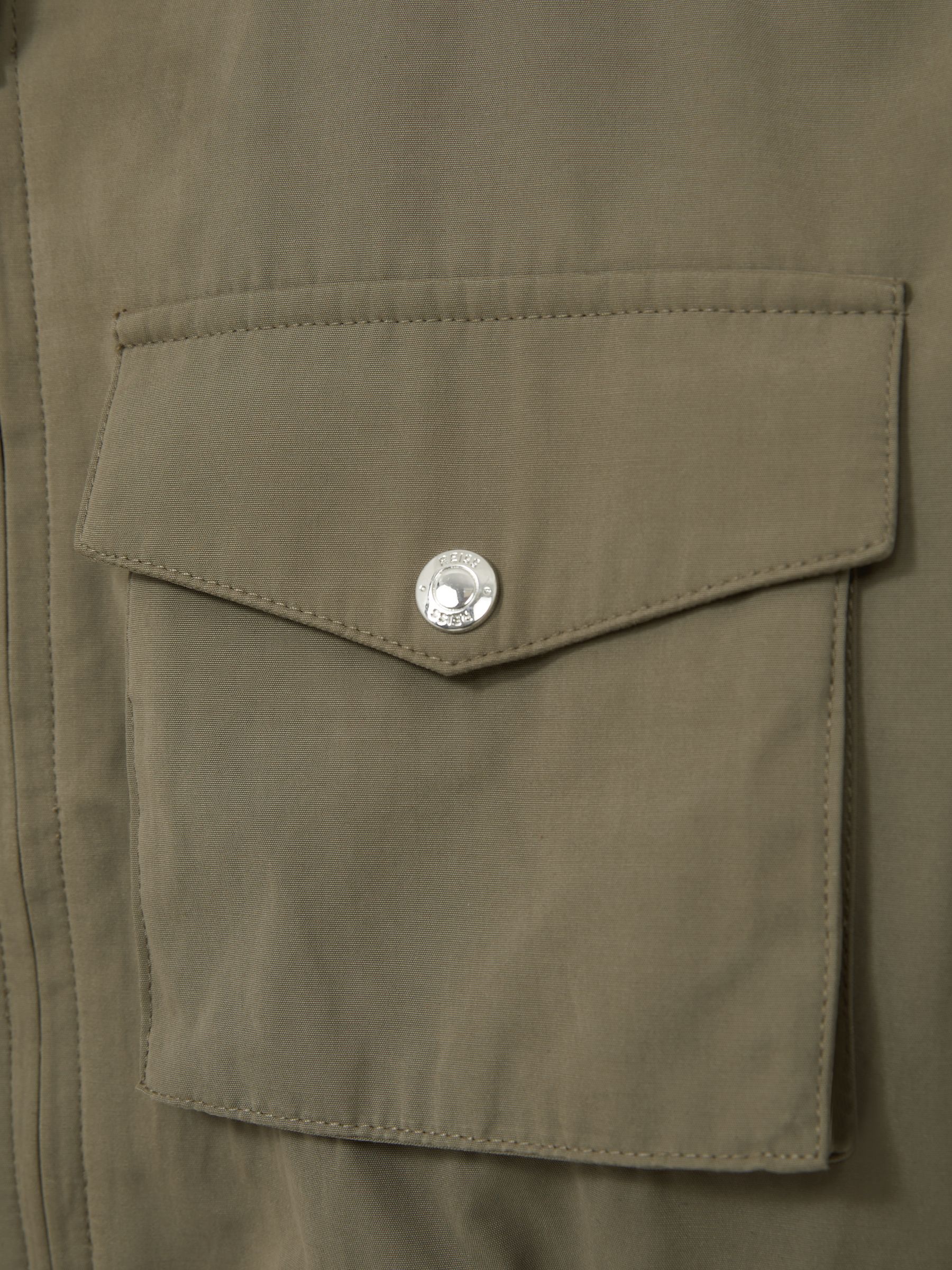 9-13 yrs Hooded Utility Bomber Jacket in Khaki