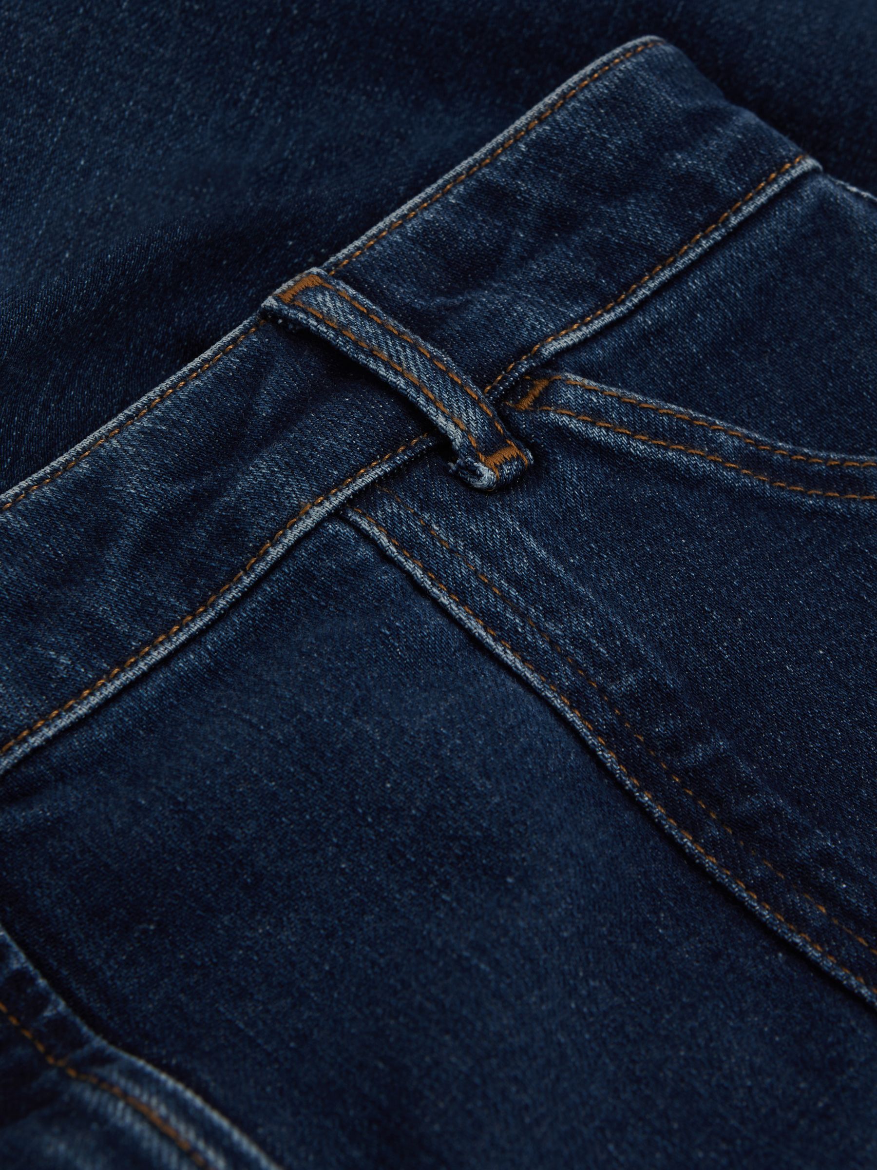 Garment Dyed Utility Tapered Jeans in Dark Blue