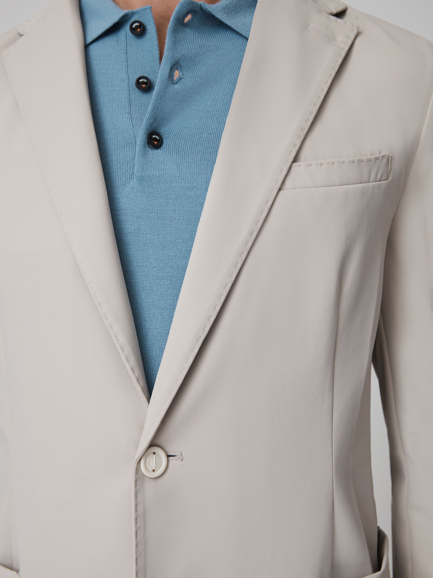 McLaren F1 Technical Single Breasted Blazer in Stone