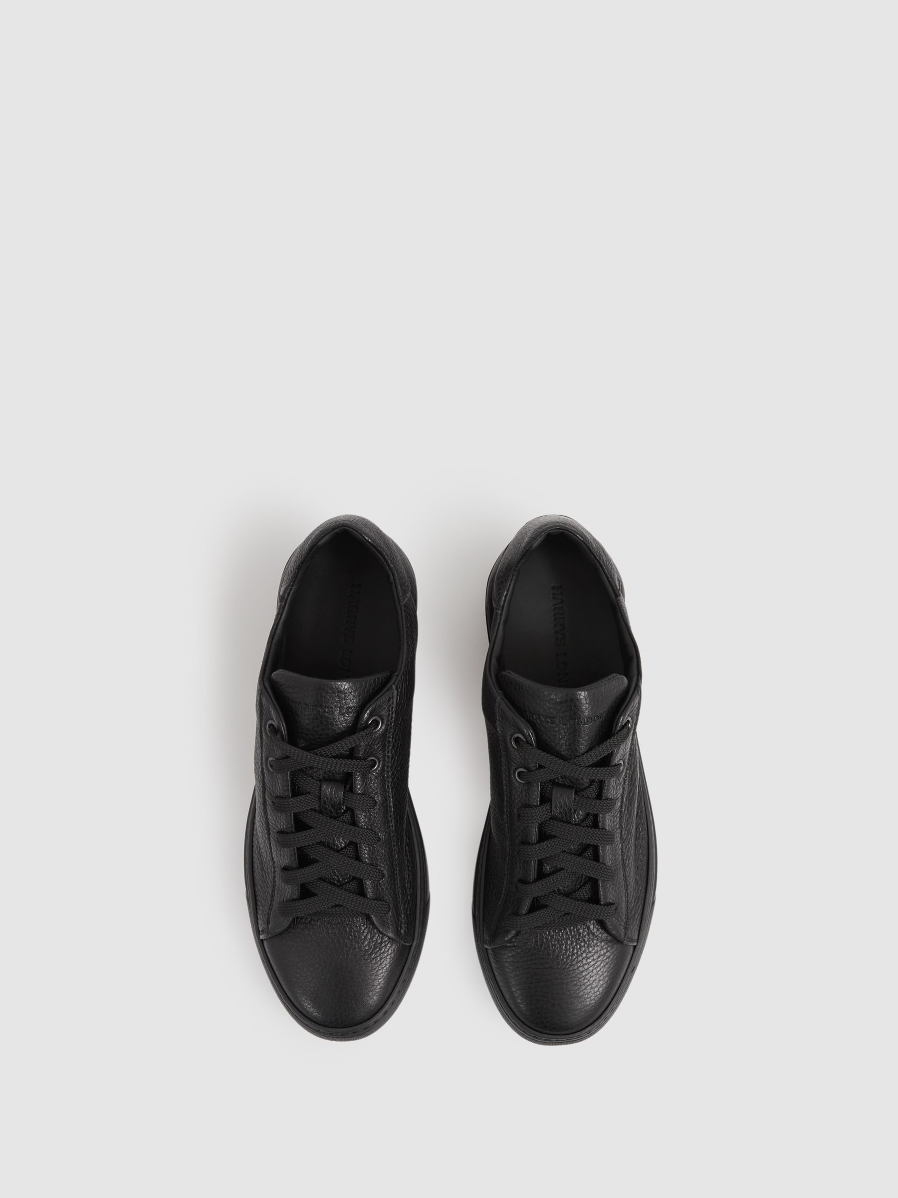 Harrys London Deerskin Lace-Up Trainers in Black