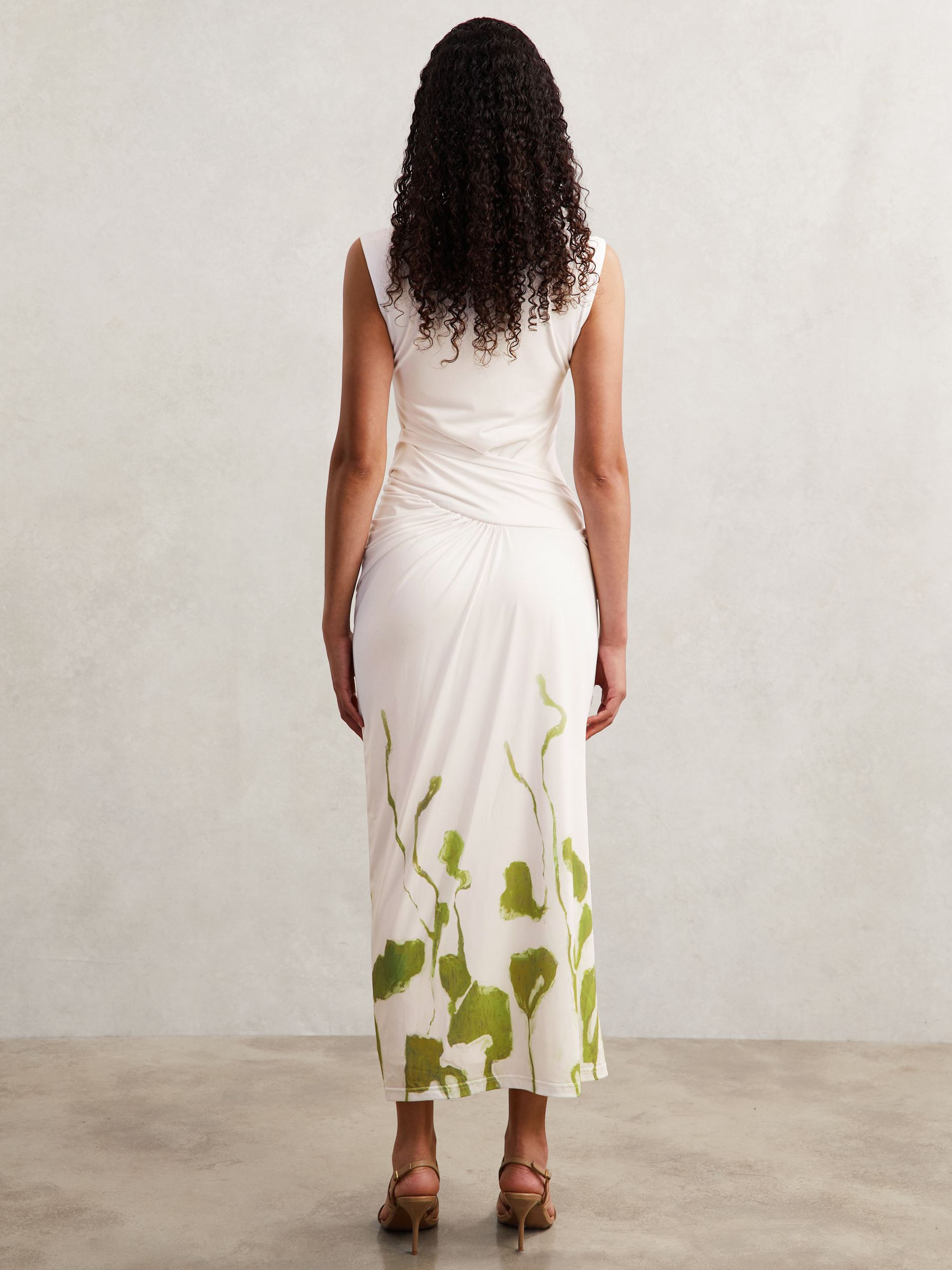 Wigmore Midi Dress in Ivory Print
