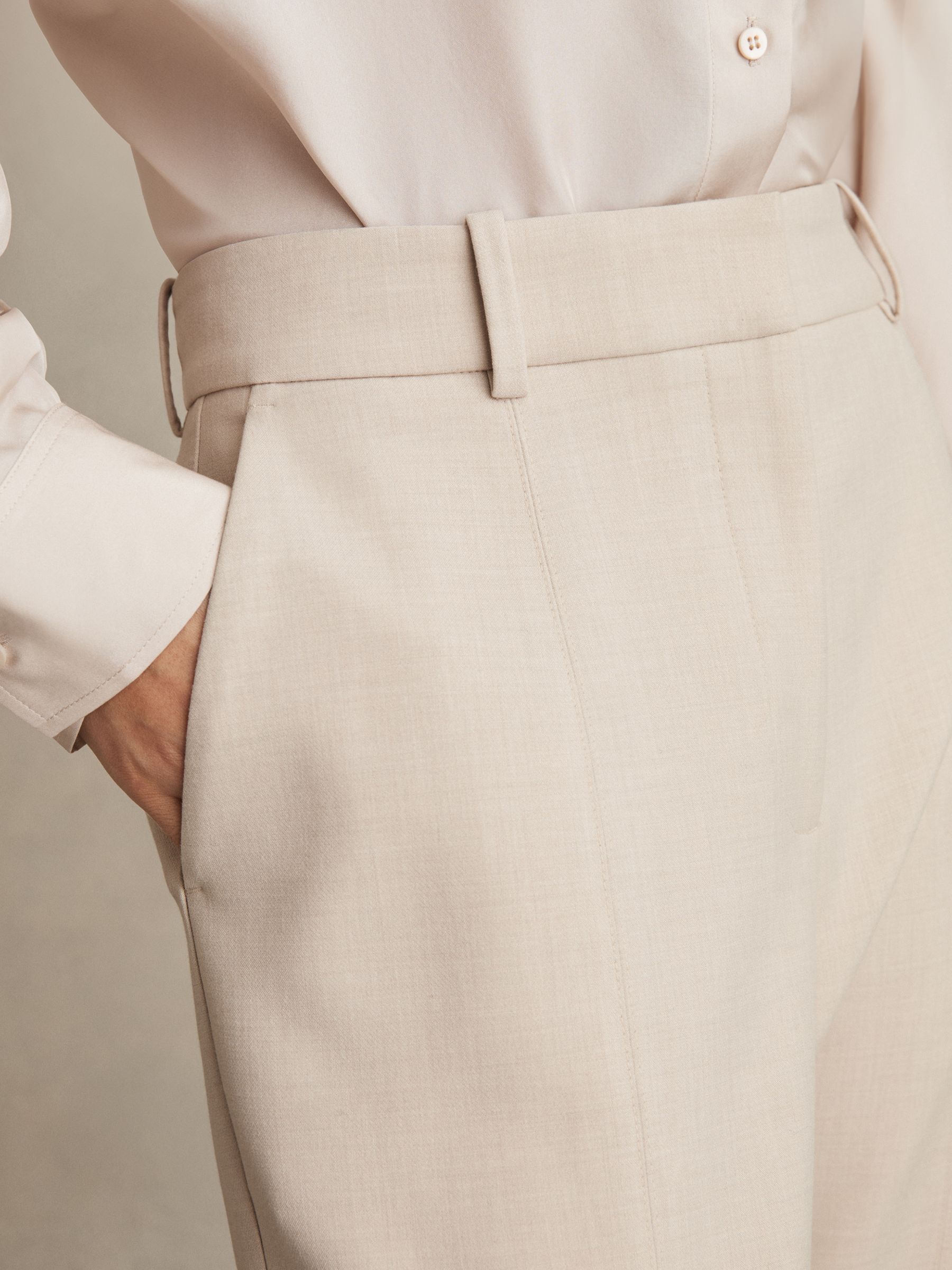 Flared Tailored Trousers in Neutral