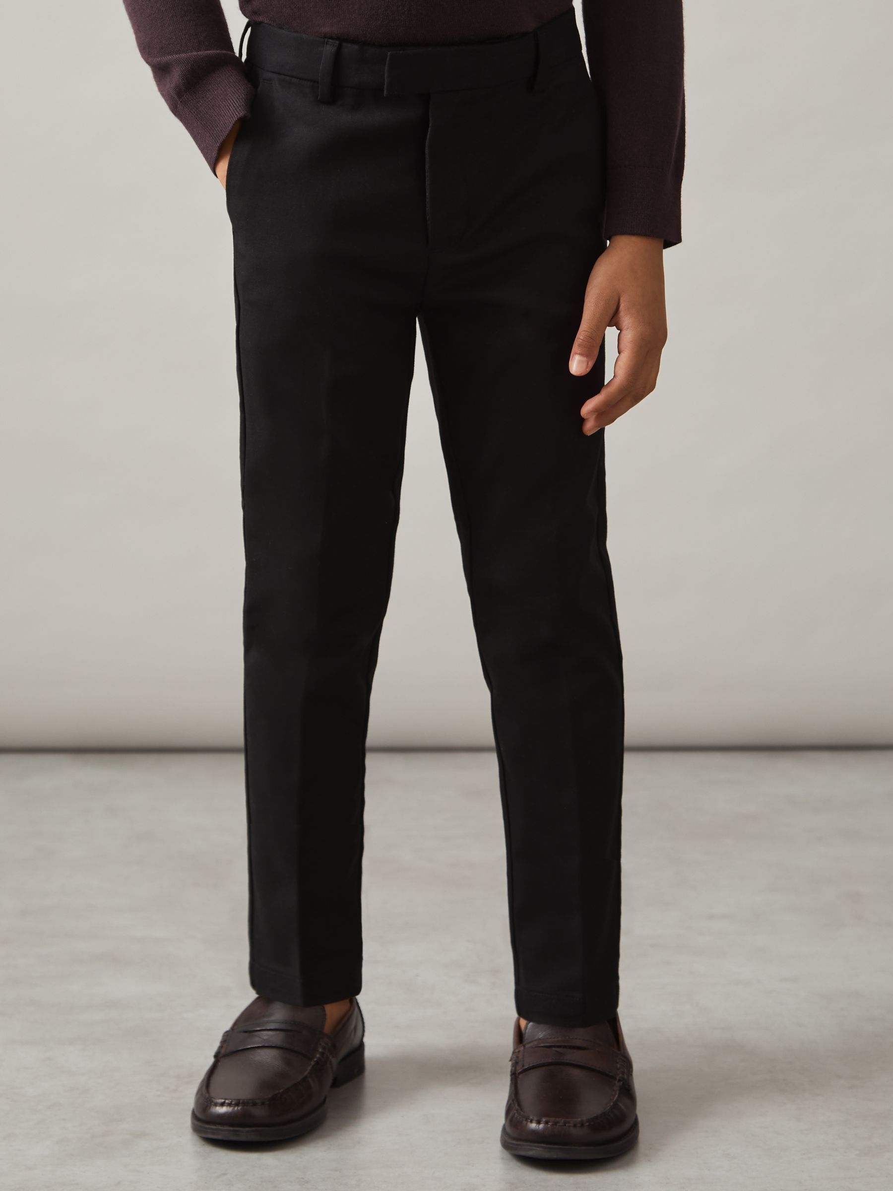 9-13 yrs Slim Fit Tapered Chinos in Black