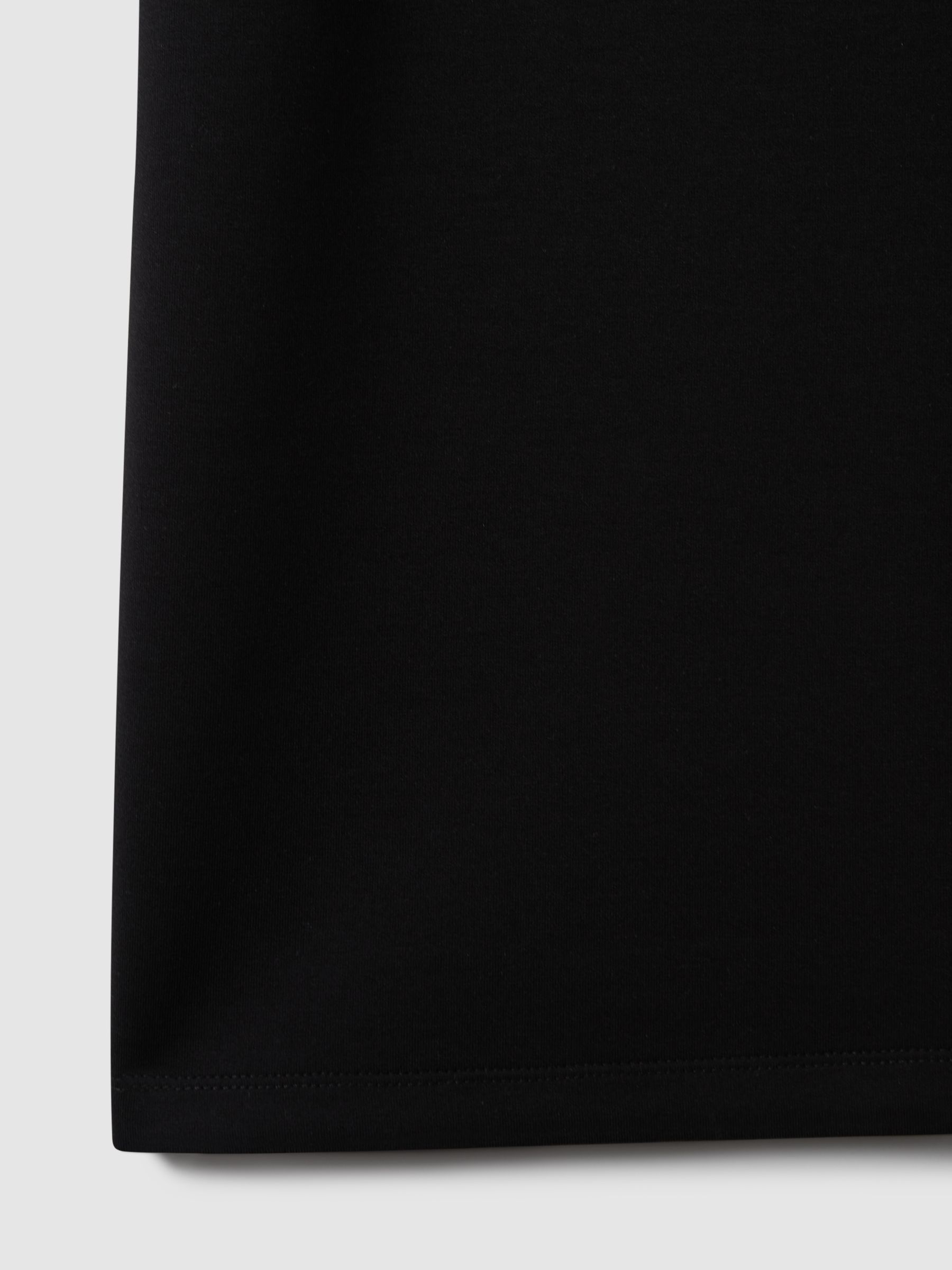 Interlock Jersey Crew Neck T-Shirt in Black