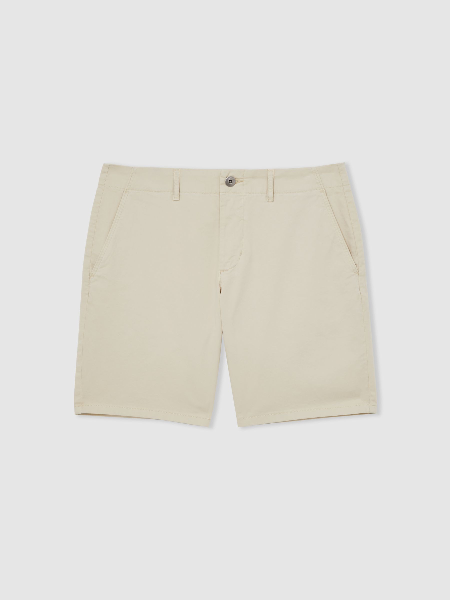 Paige Cotton Chino Shorts with Stretch in Cream