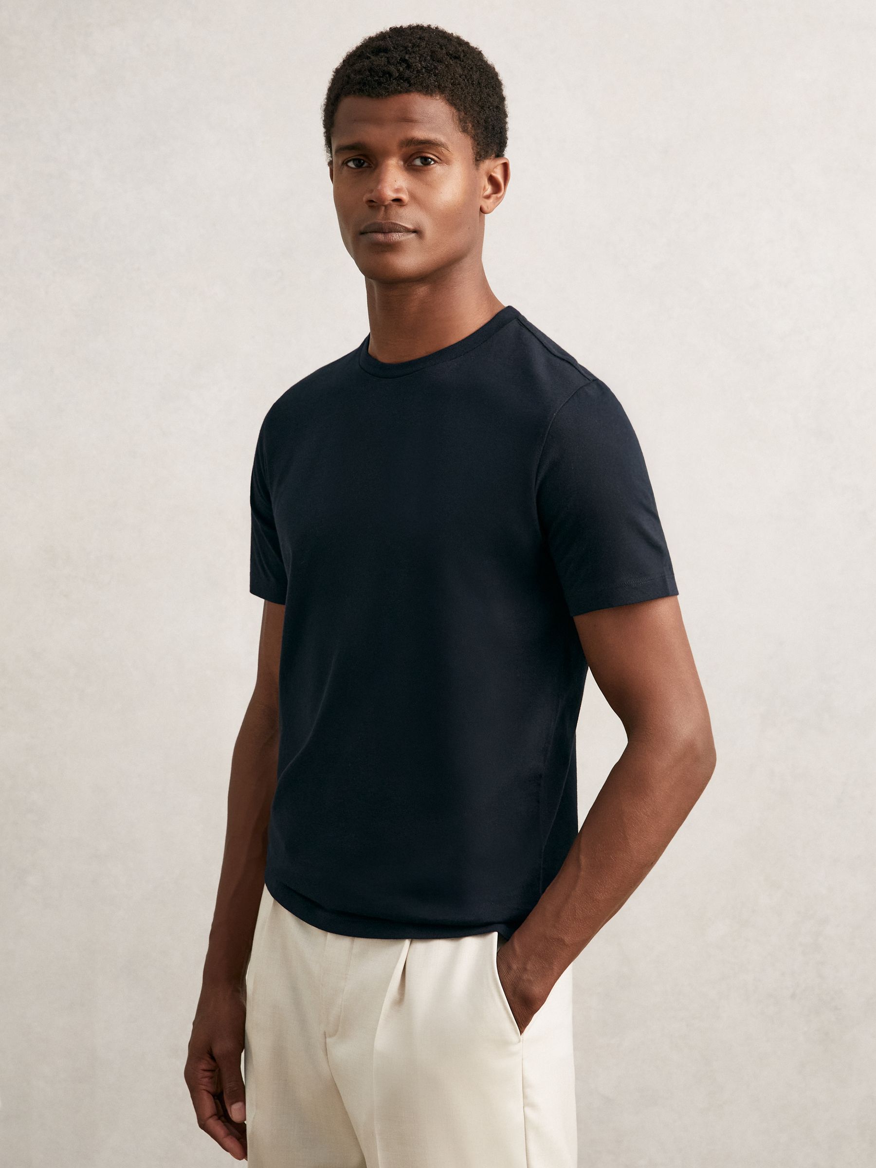 T-Shirts 3 Pack in White/Navy/Dark Sage Green