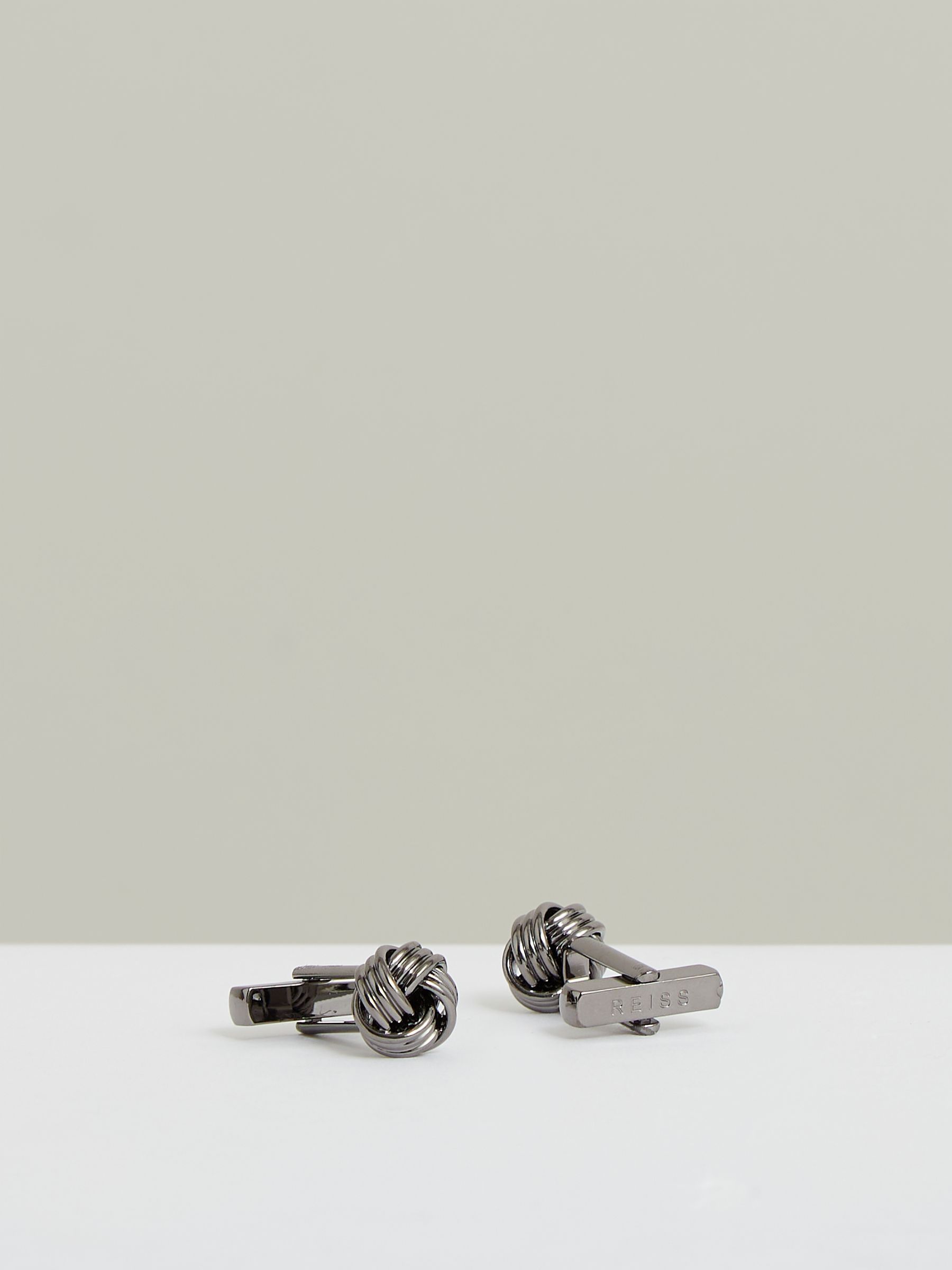 Knot Cufflinks in Gunmetal