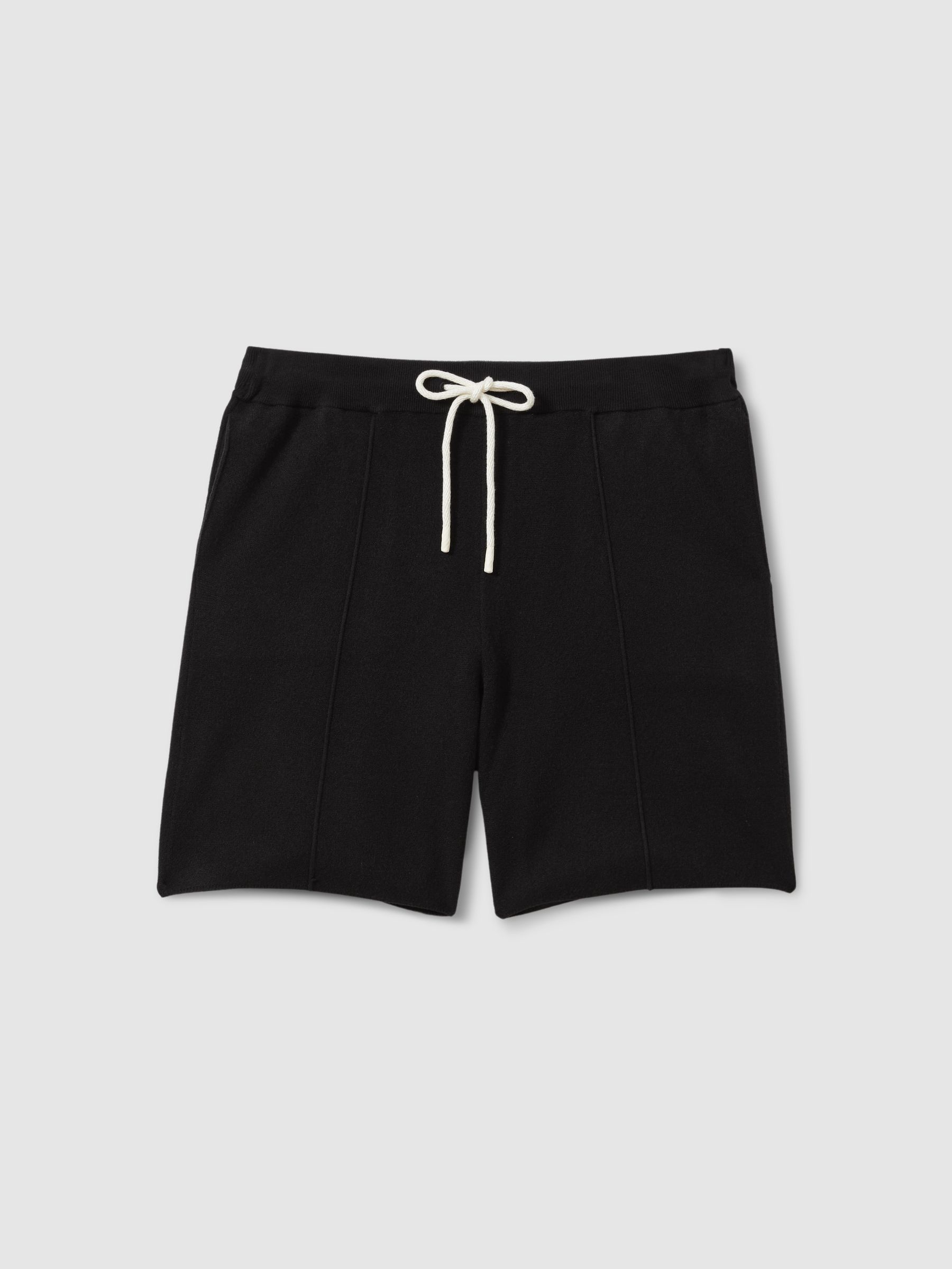 Paige Drawstring Sweat Shorts in Black
