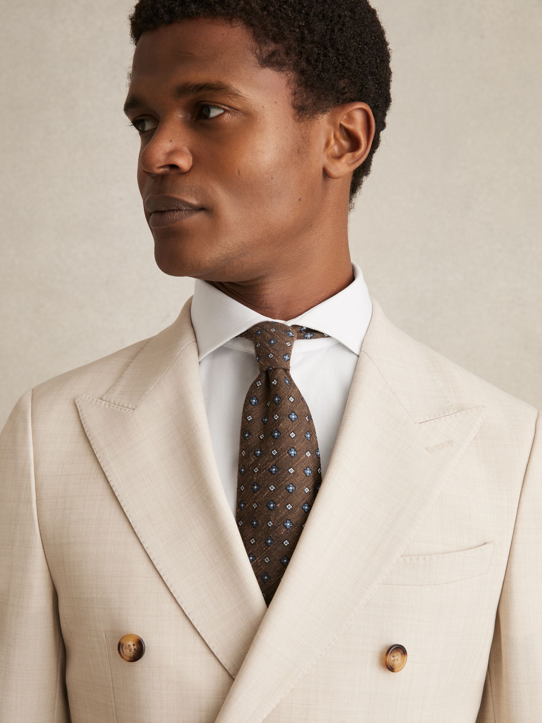 Slim Fit Cotton-Twill Two-Fold Shirt Slim-Fit in White