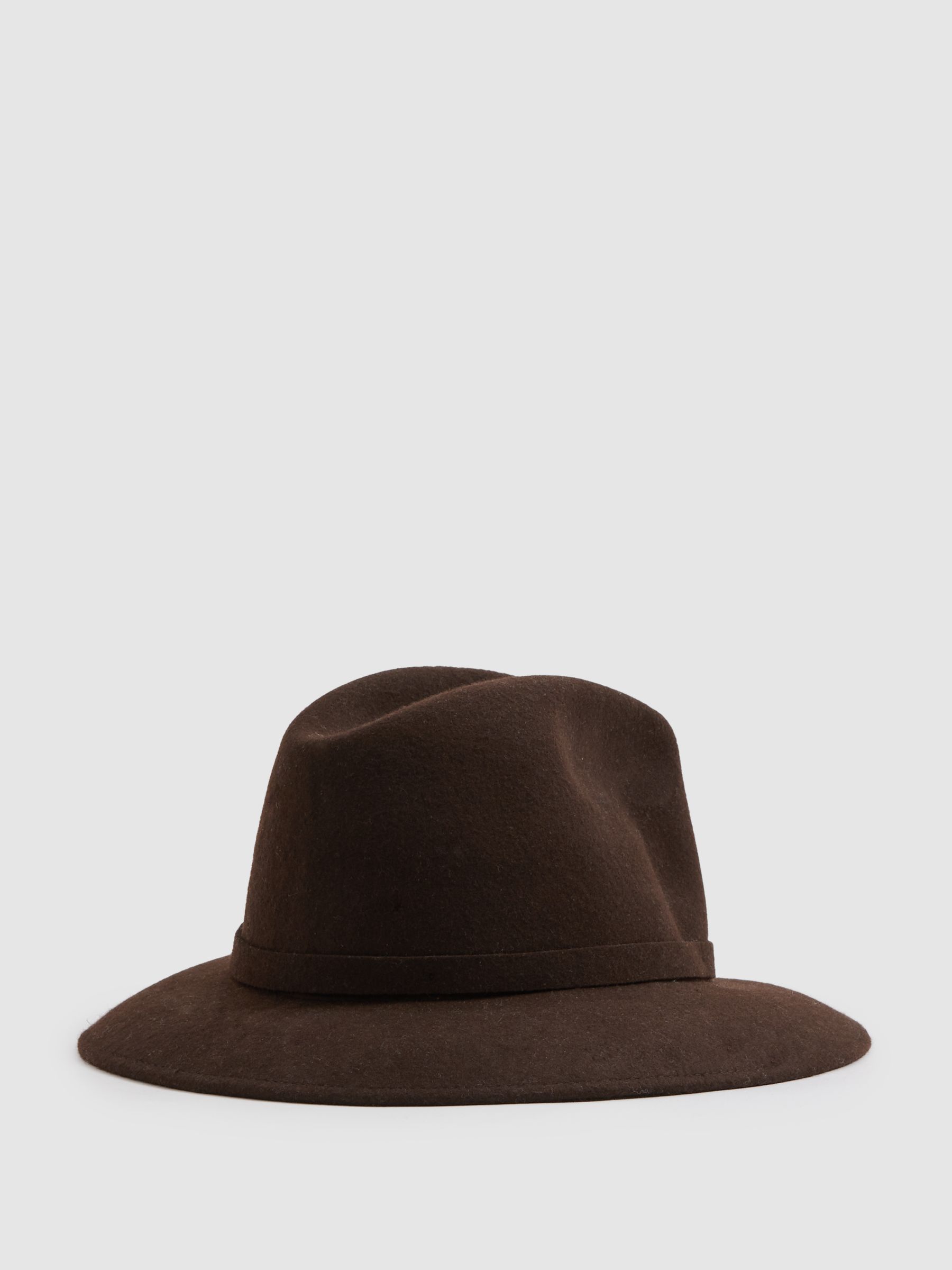 Wool Fedora in Chocolate