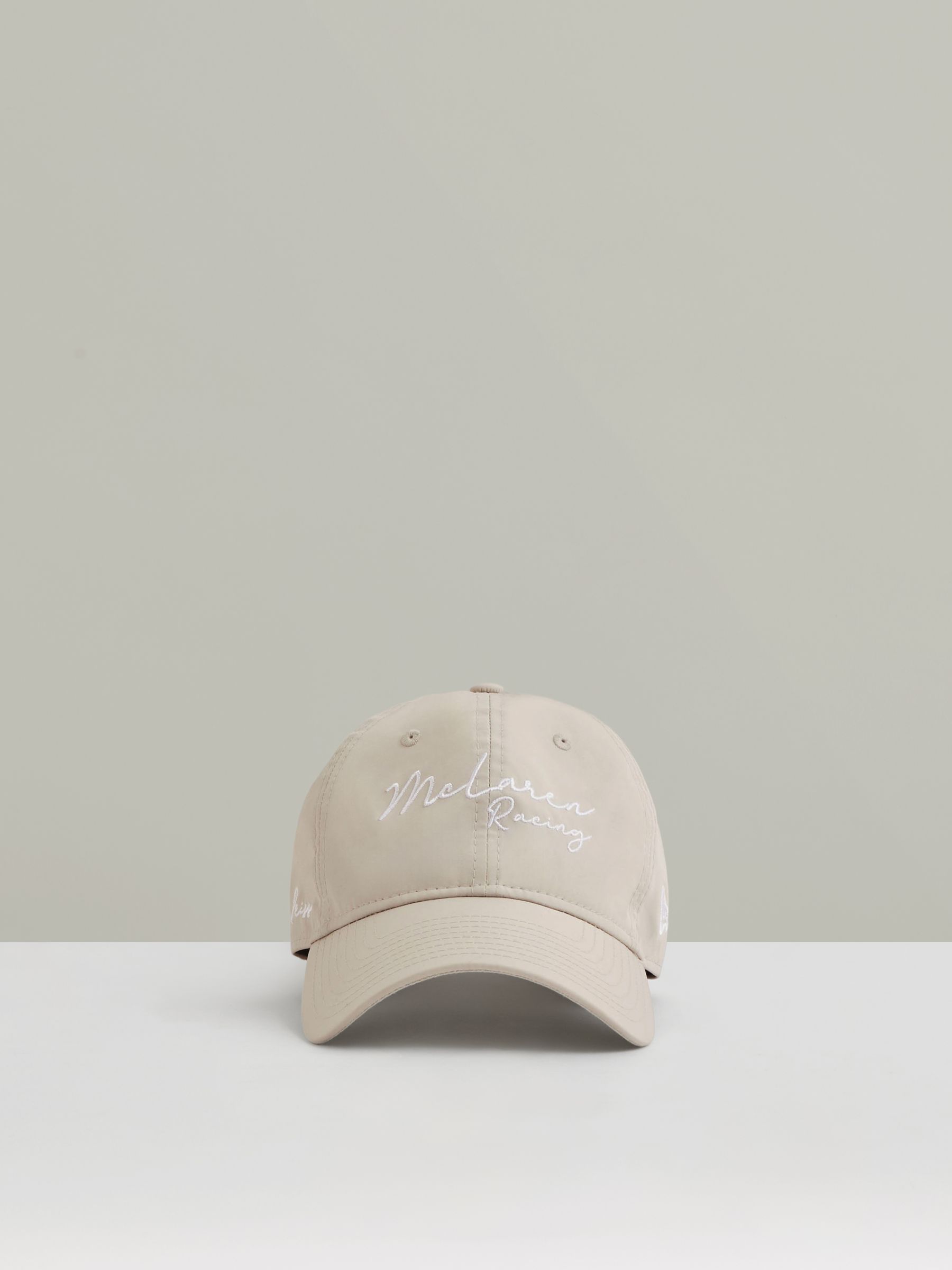 McLaren Racing Logo Embroidered Cap Unisex Fit in Stone