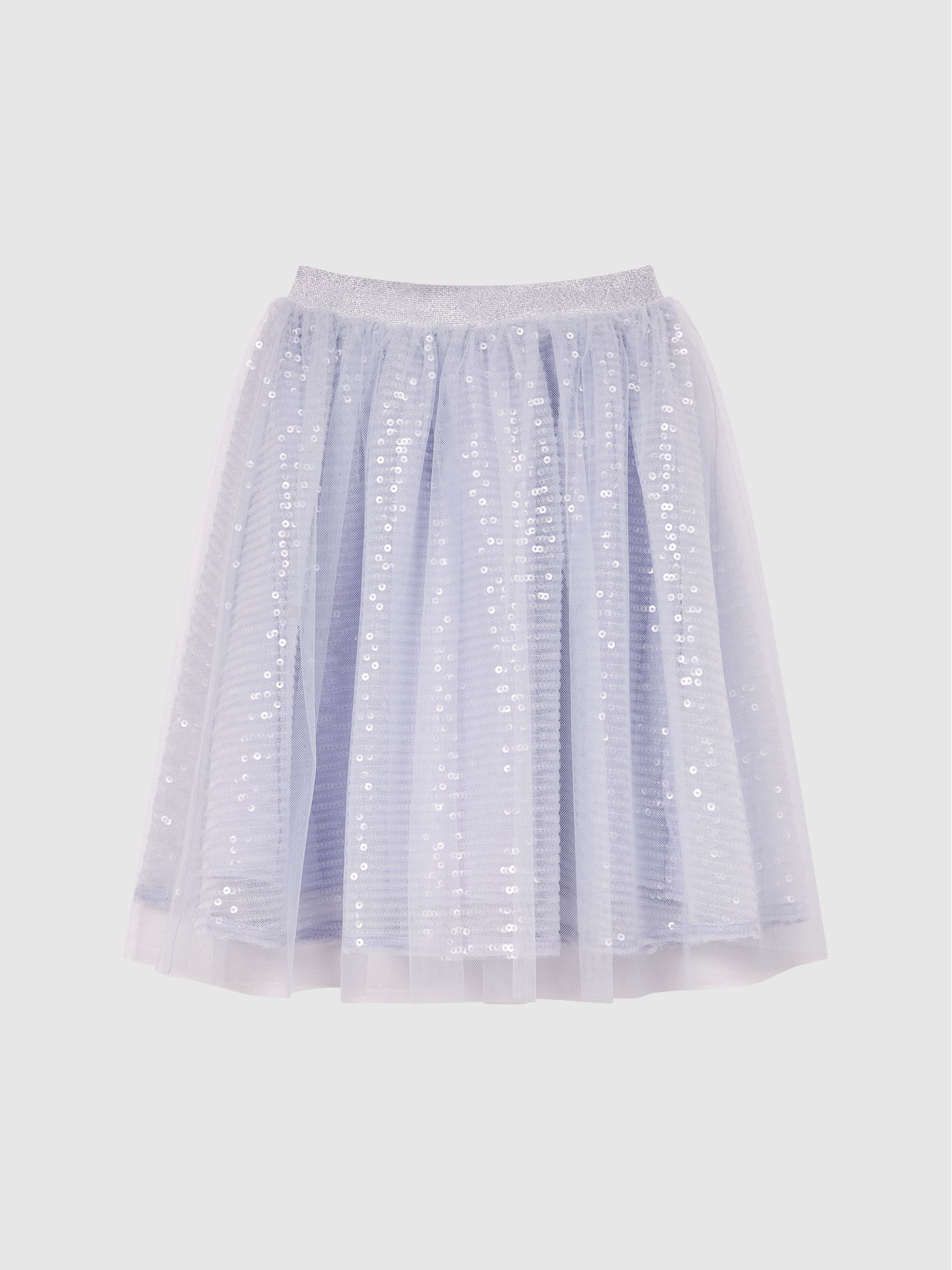 4-9 yrs Sequin Midi Skirt in Lilac