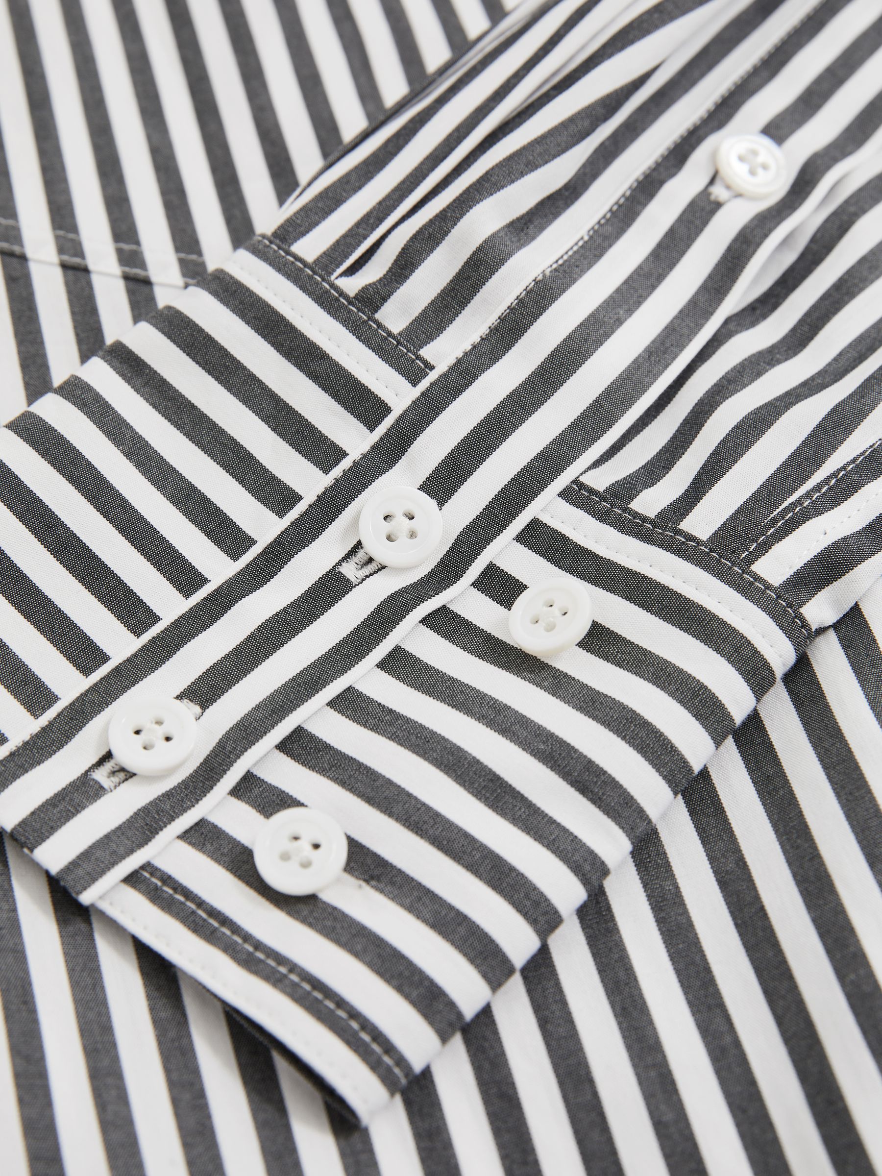 Reiss | Les 100 Ciels Stripe Shirt in White/Navy