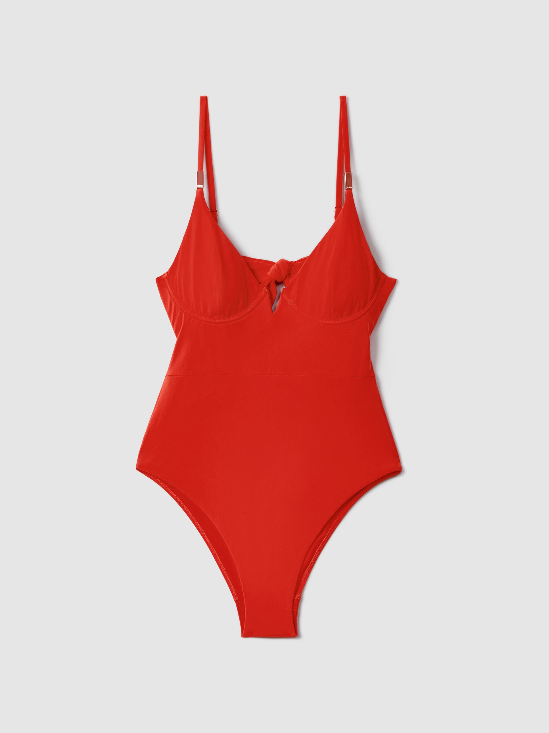 Underwired Tie Back Swimsuit in Red