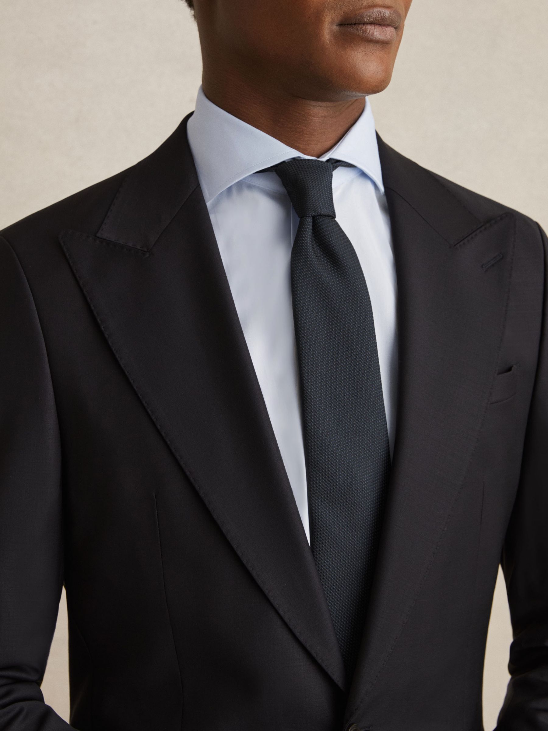 Regular Fit Cotton-Twill Two-Fold Shirt Slim-Fit in Soft Blue