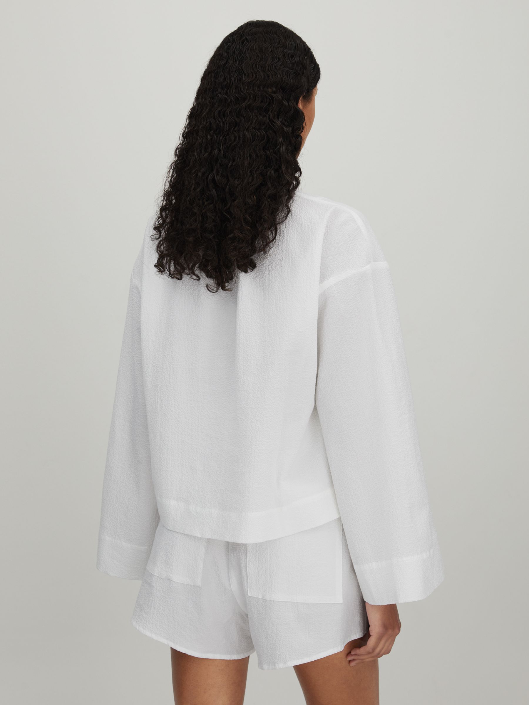 Bondi Born Cotton Blend Drawstring Shorts in White