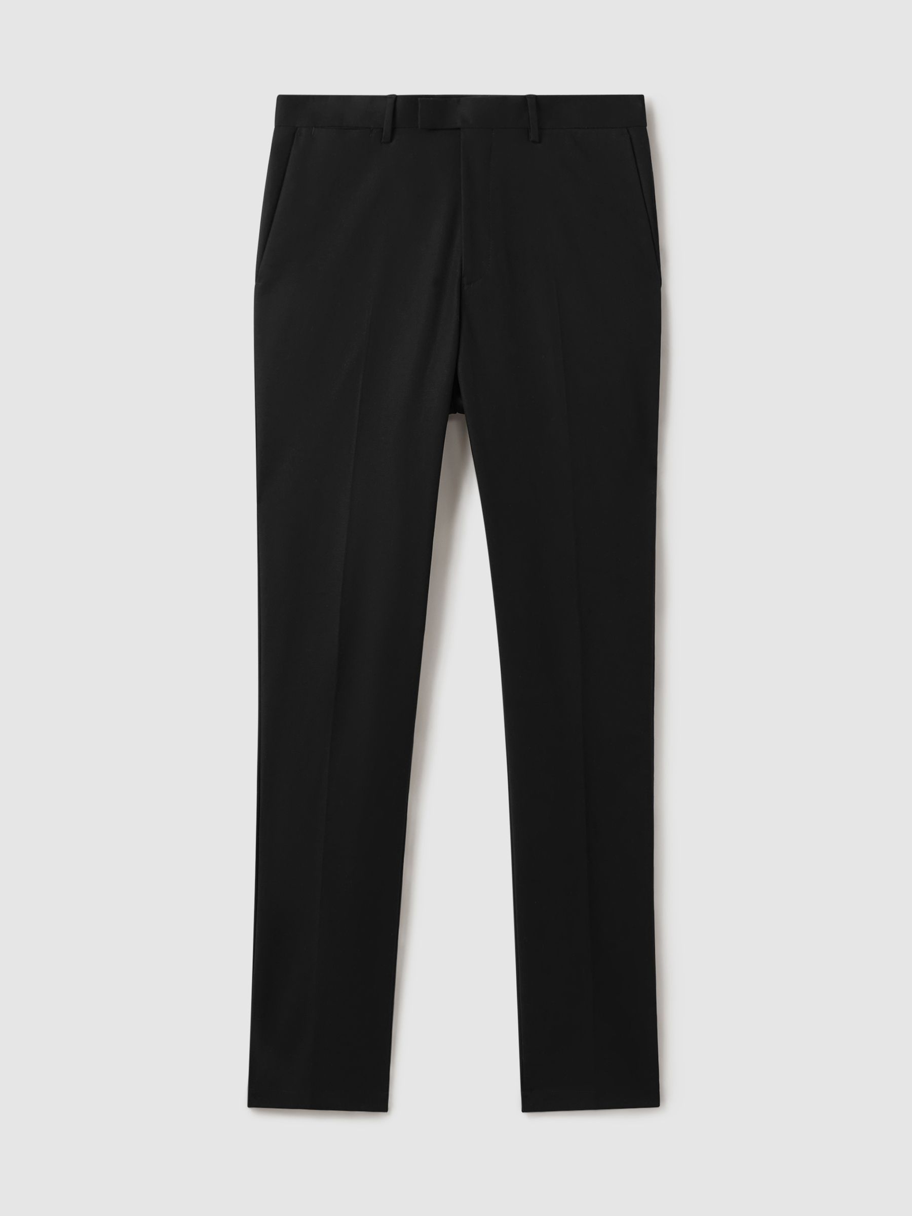 Slim Fit Cotton Blend Chinos in Black