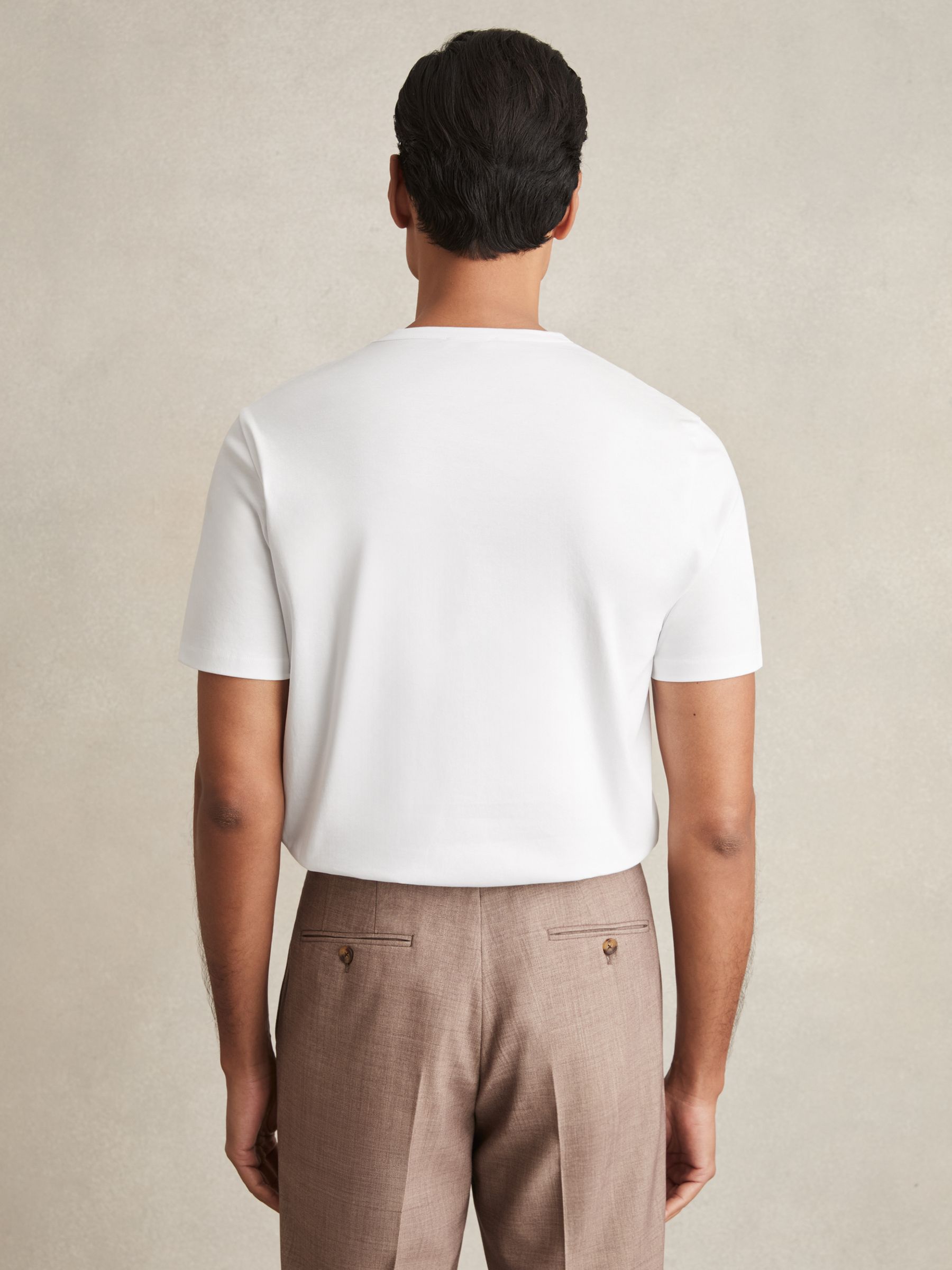 Airwater-Cotton Crew-Neck T-Shirt in White