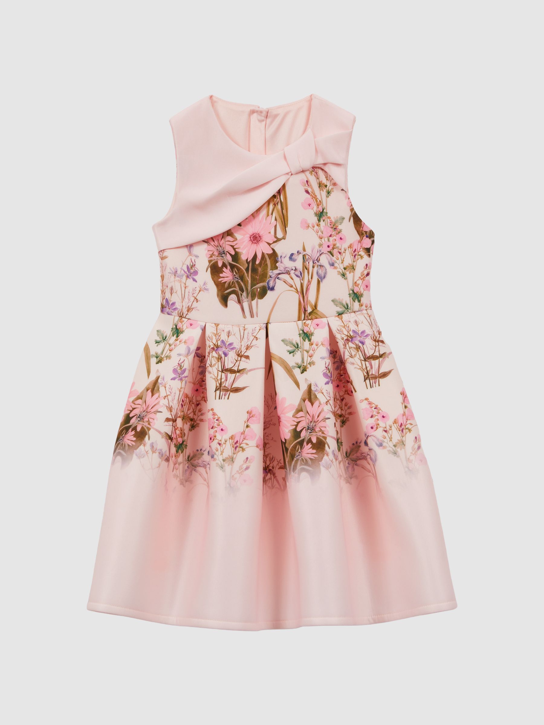 Senior Scuba Floral Printed Dress in Multi