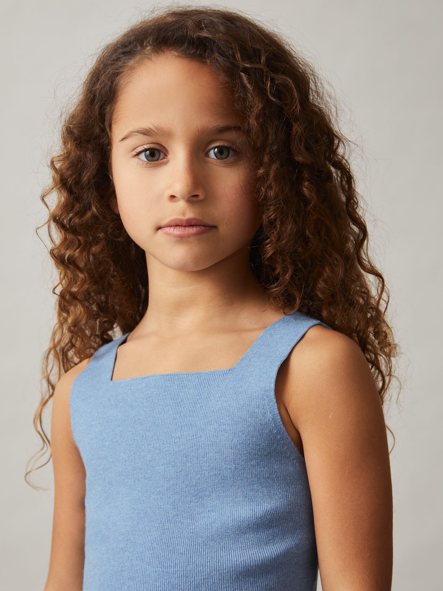 4-9 yrs Compact Knit Top And Cardigan Set in Blue