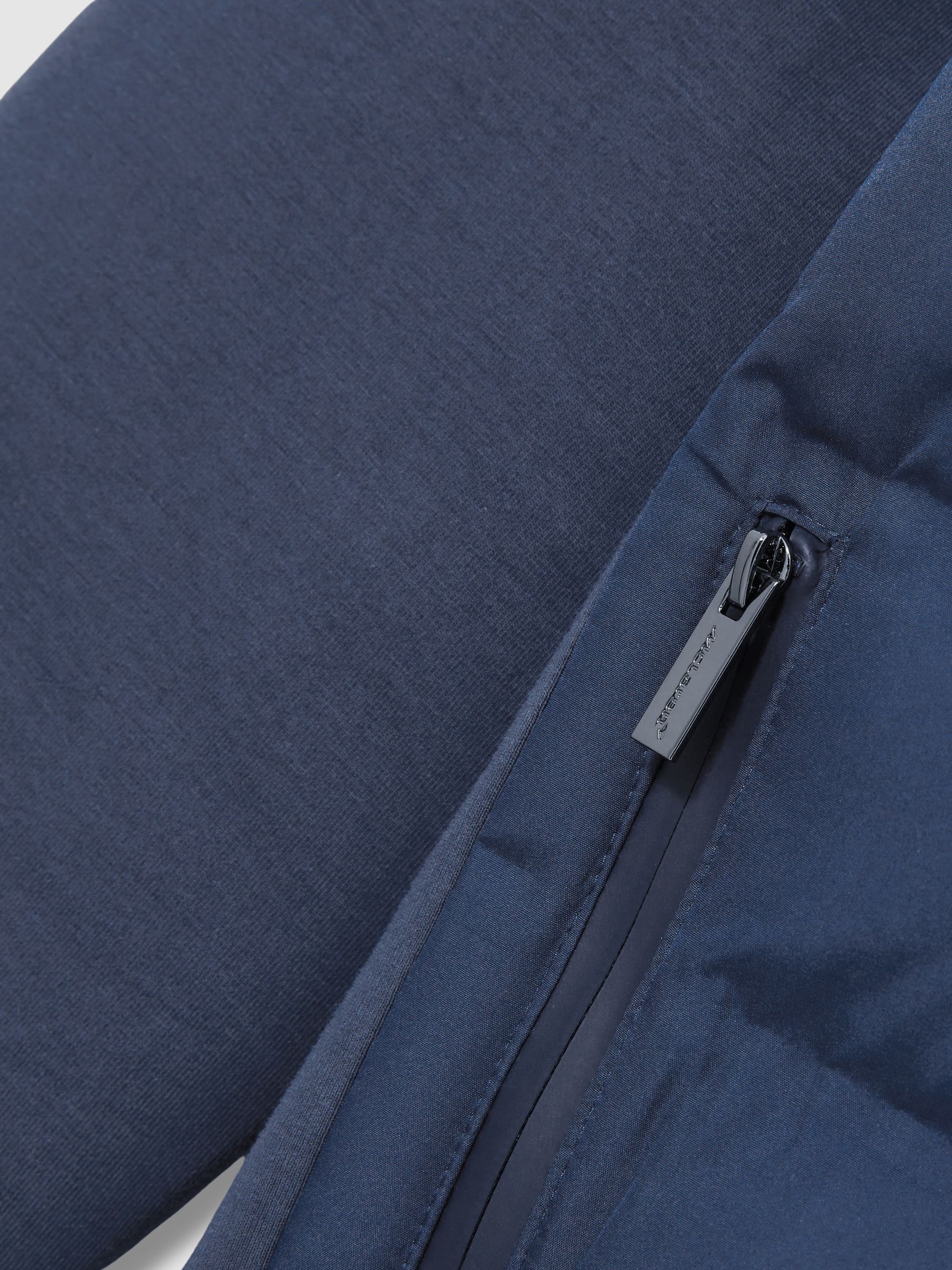 McLaren F1 Team Quilted Hybrid Jacket in Airforce Blue
