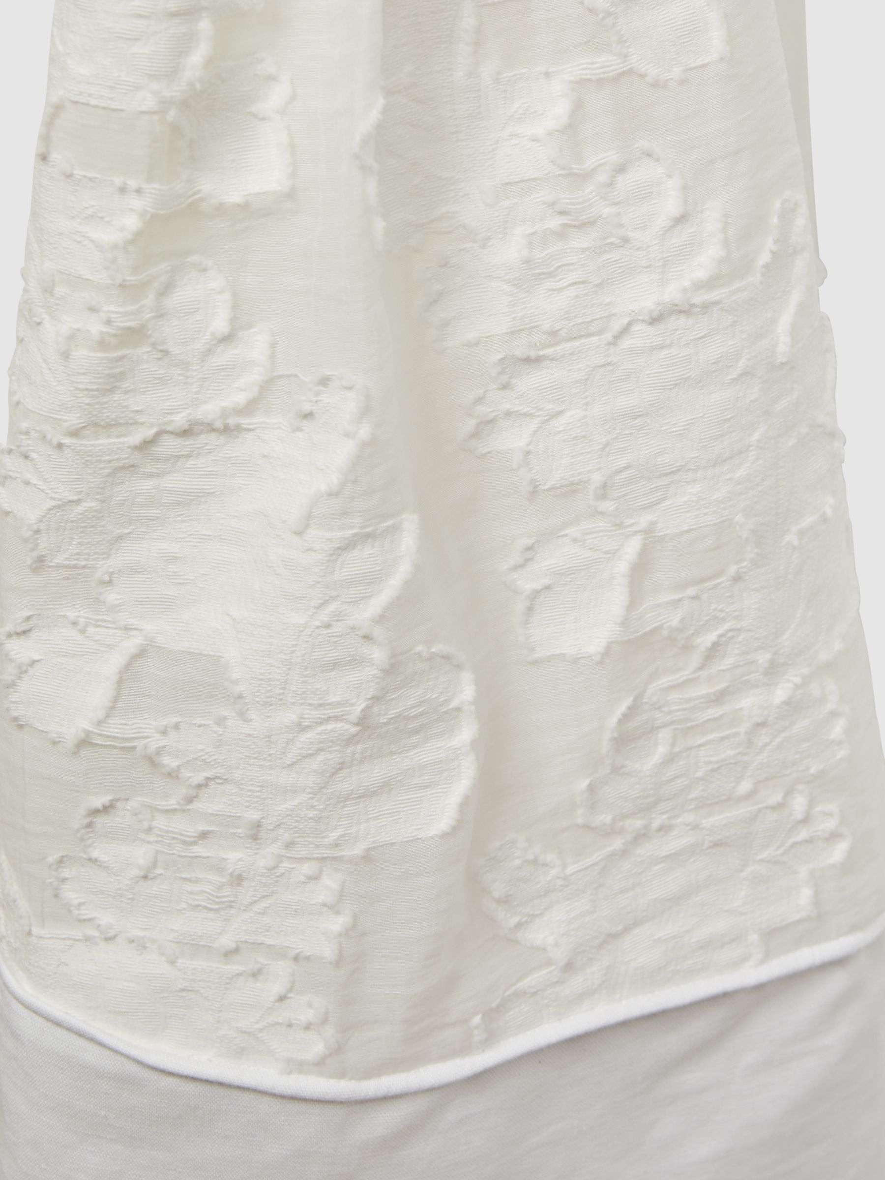 Lace Detail Bow Back Dress in White