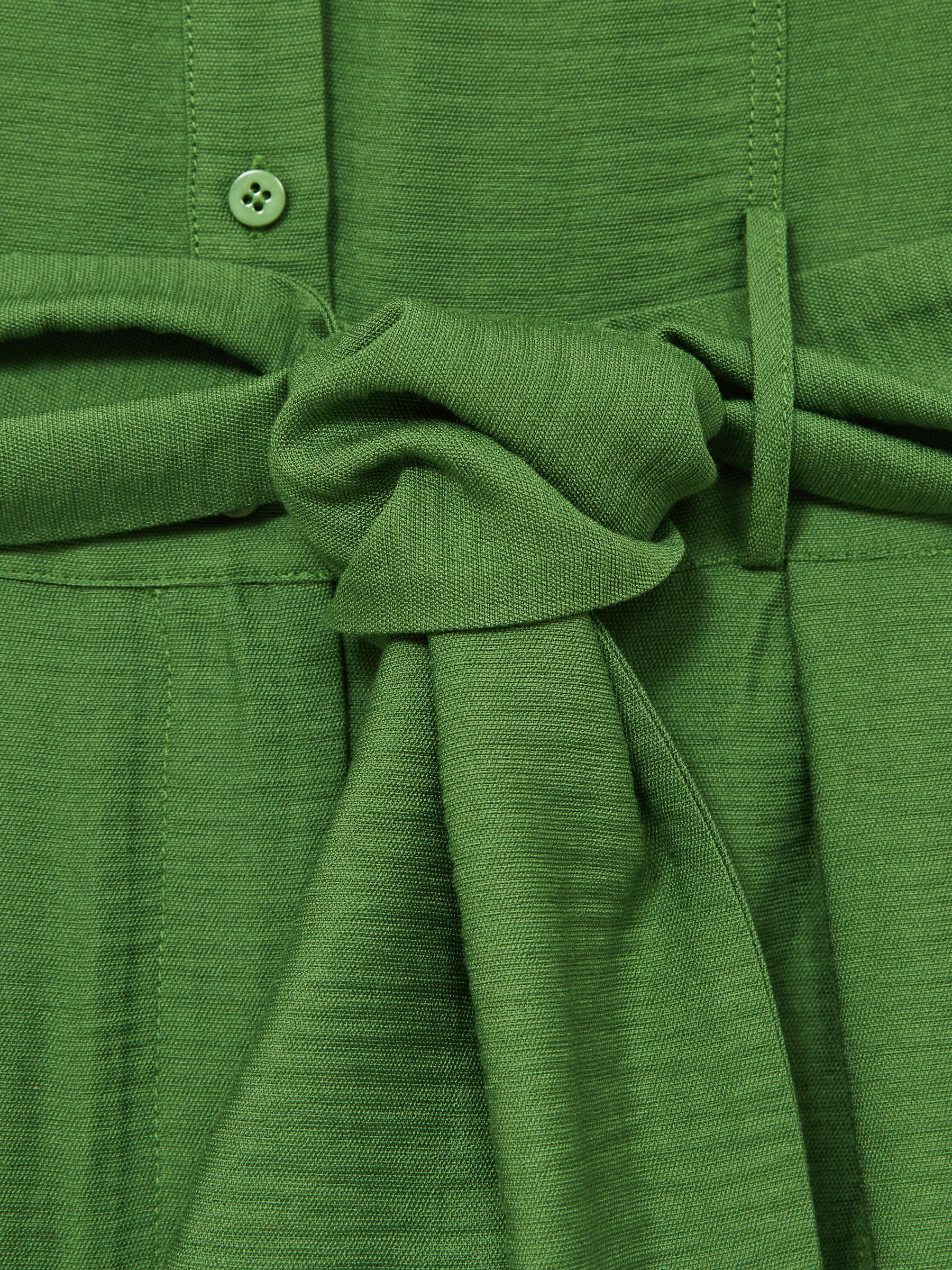 Belted Beach Cover-Up Playsuit in Green