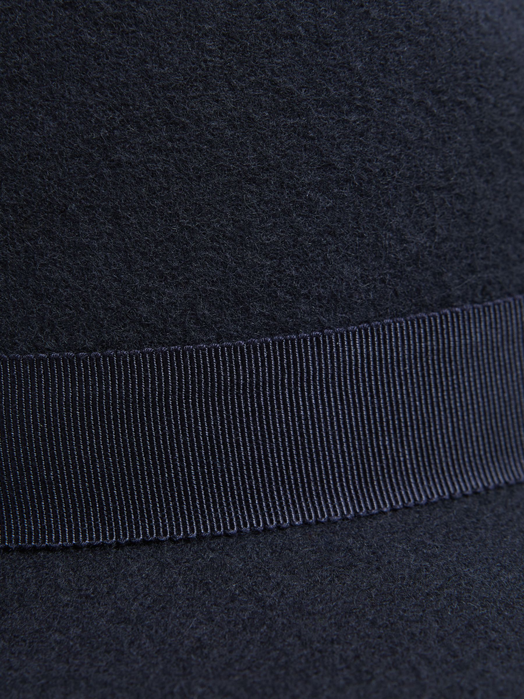 Wool Fedora Hat in Navy