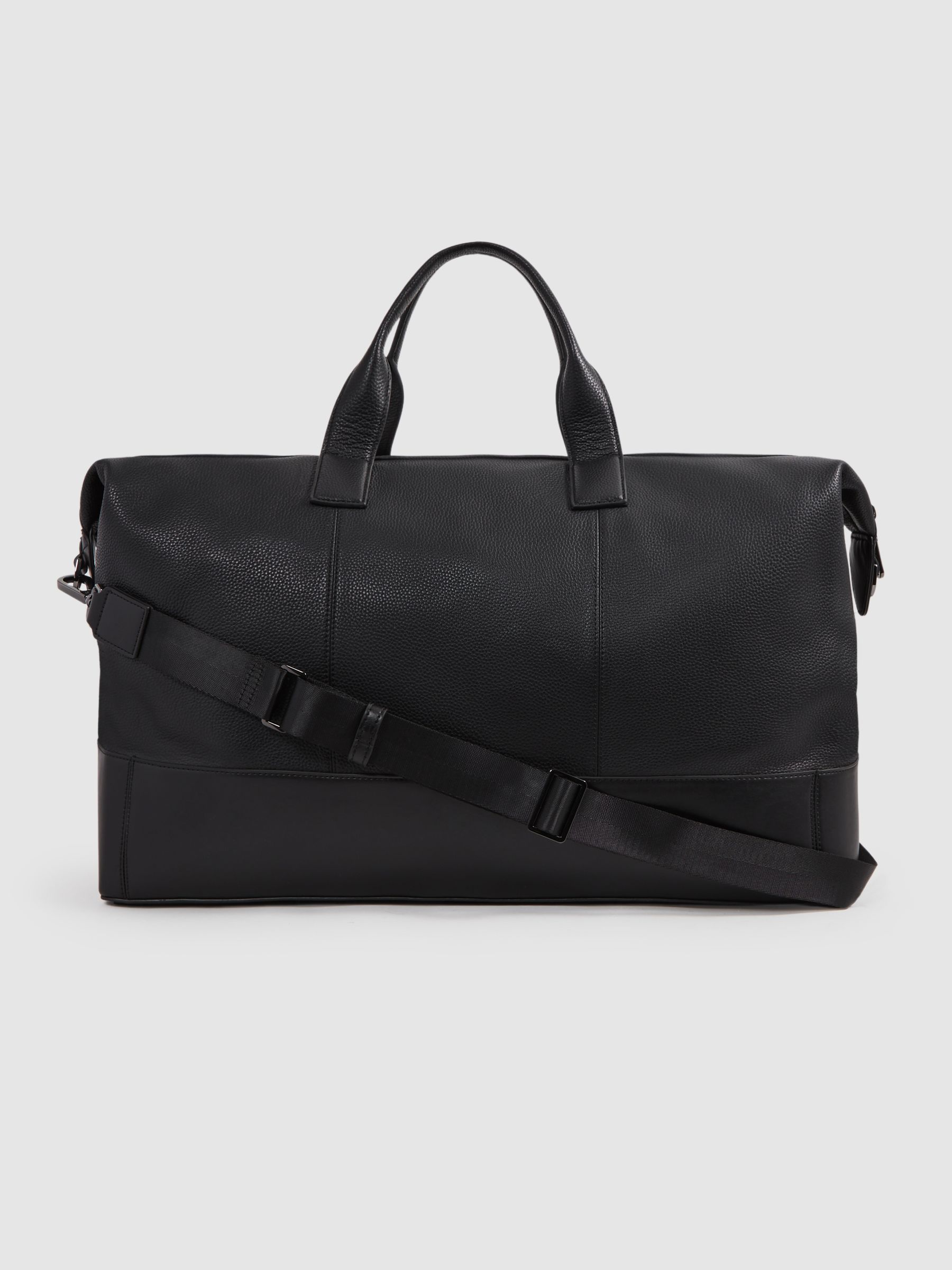 Leather Travel Bag in Black
