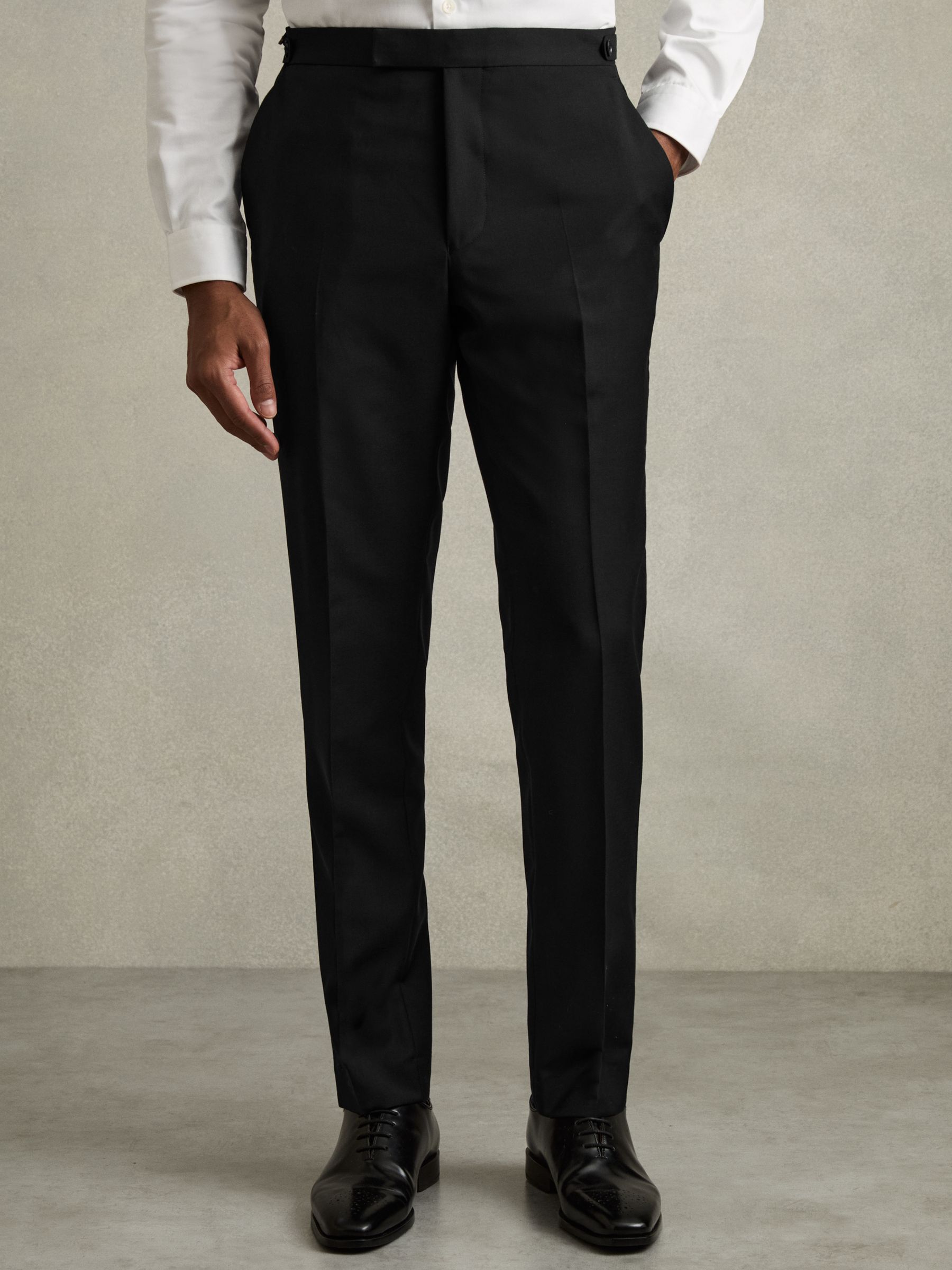 Slim-Fit Wool Suit Trousers in Black