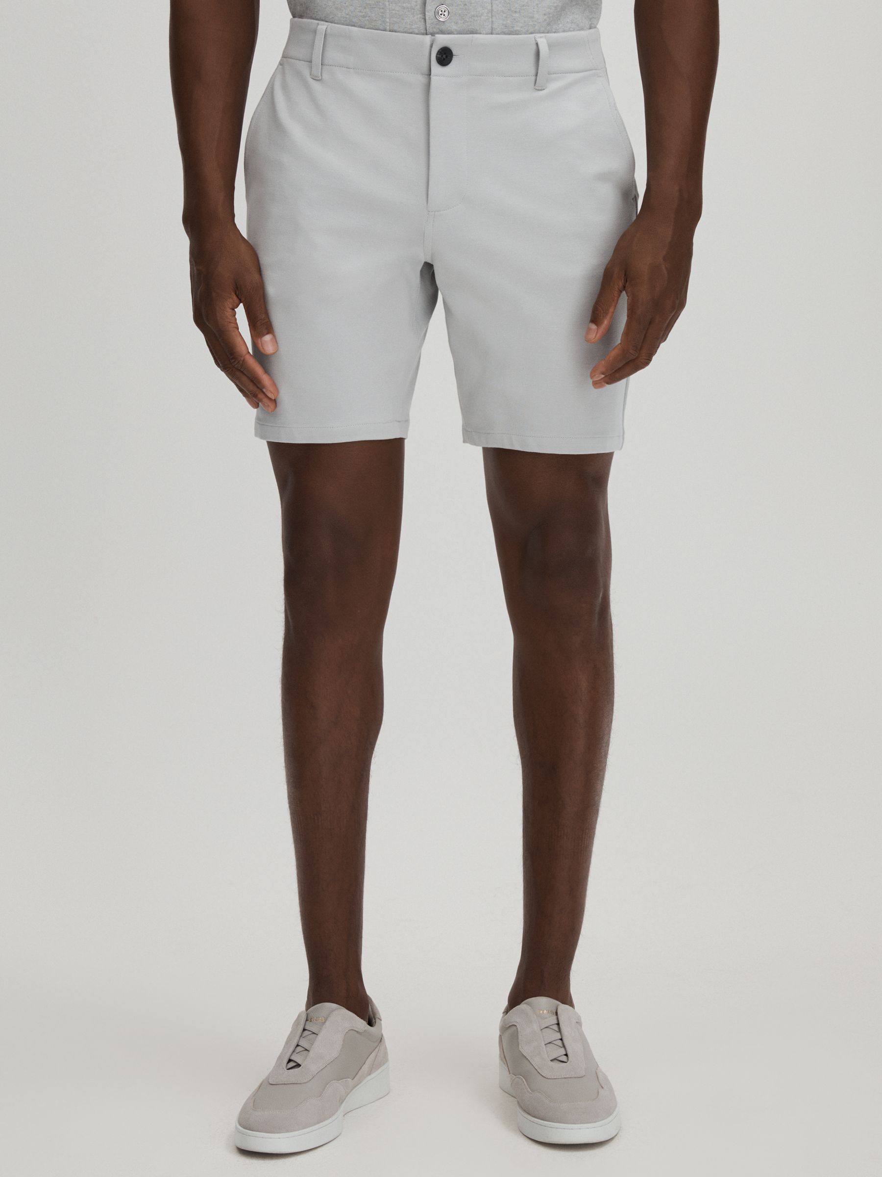 Paige Tailored Knitted Shorts in Grey