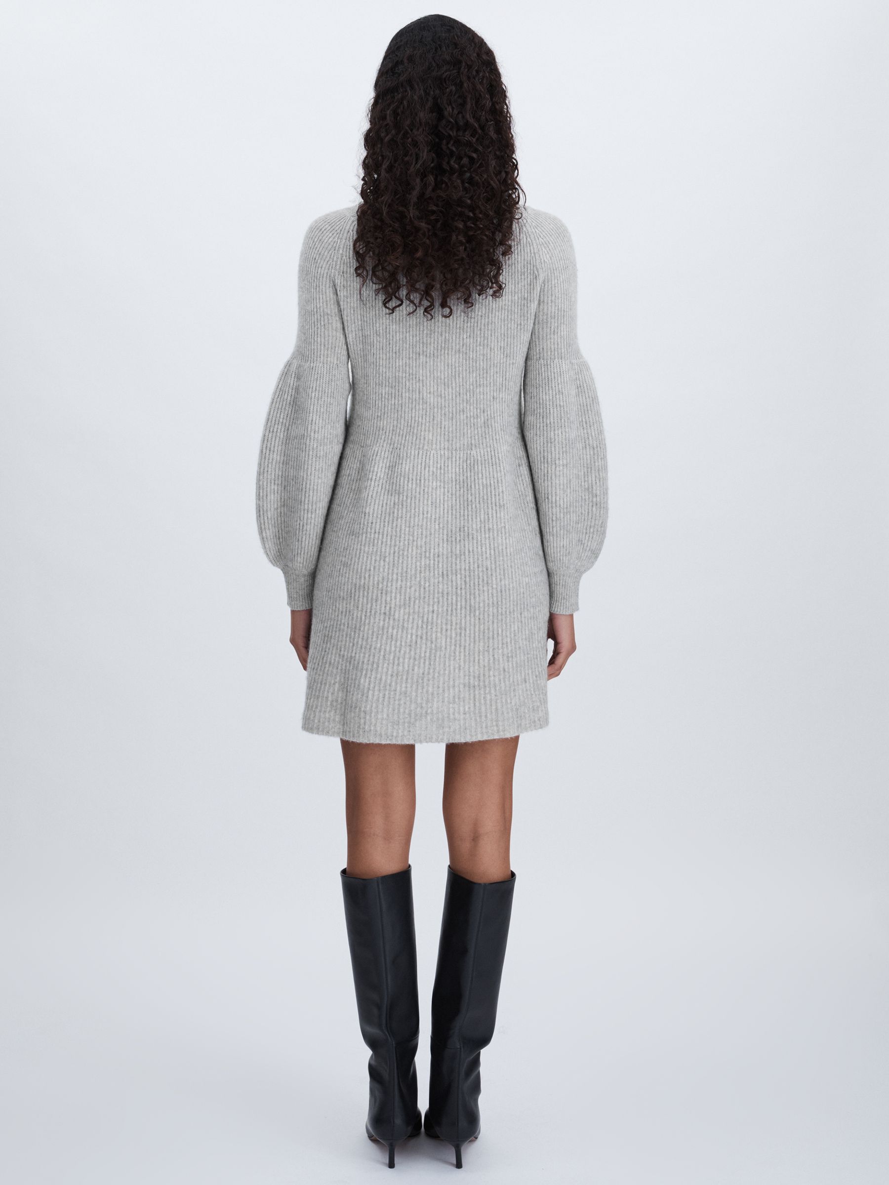 Madeleine Thompson Wool-Cashmere Mini Dress in Grey