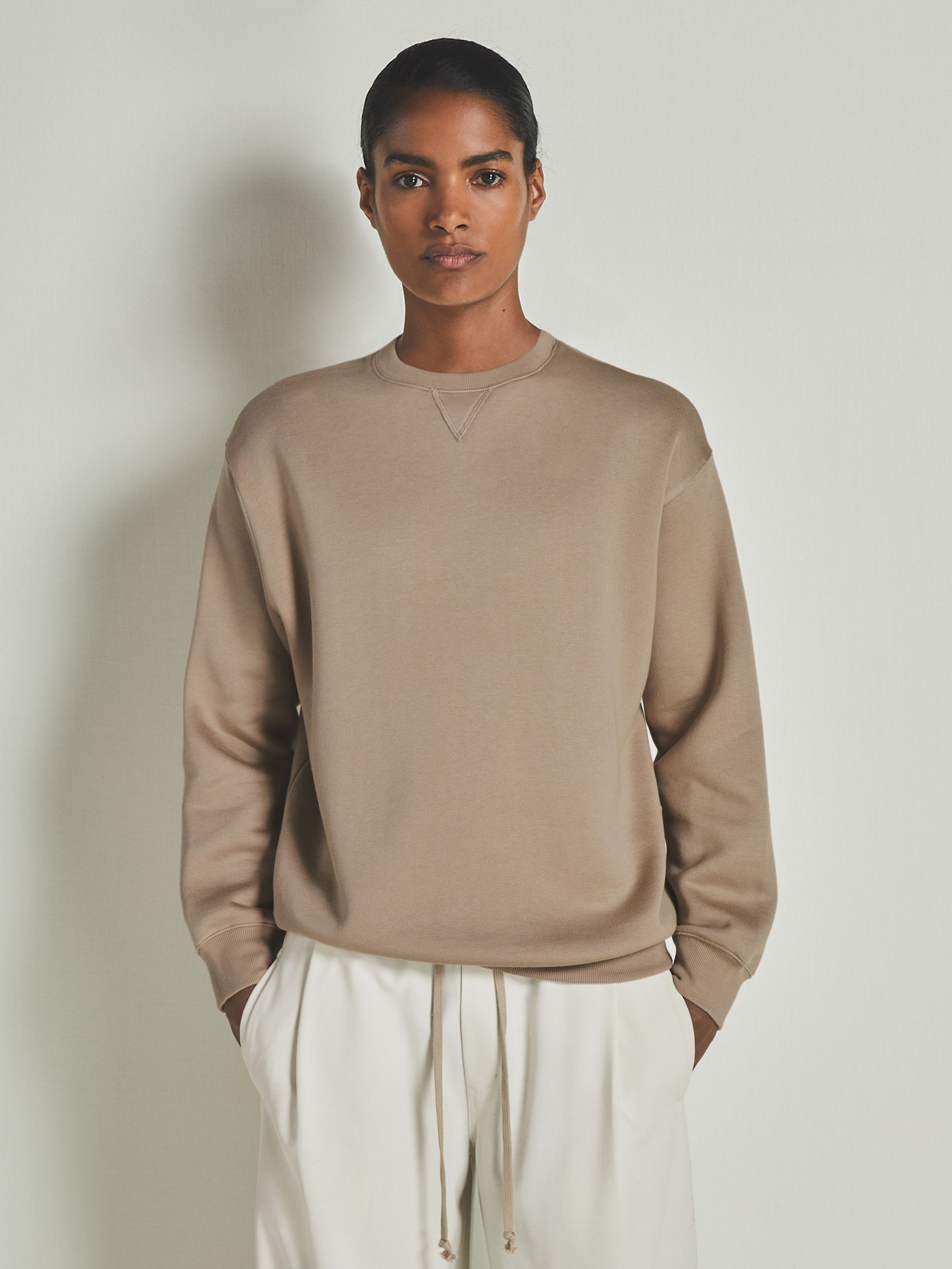 Reiss | Les 100 Ciels Oversized Sweatshirt in Camel