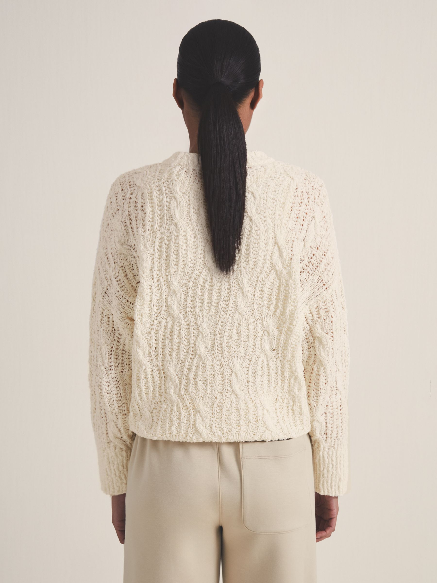 Reiss | Les 100 Ciels Bouclé Jumper in Ivory