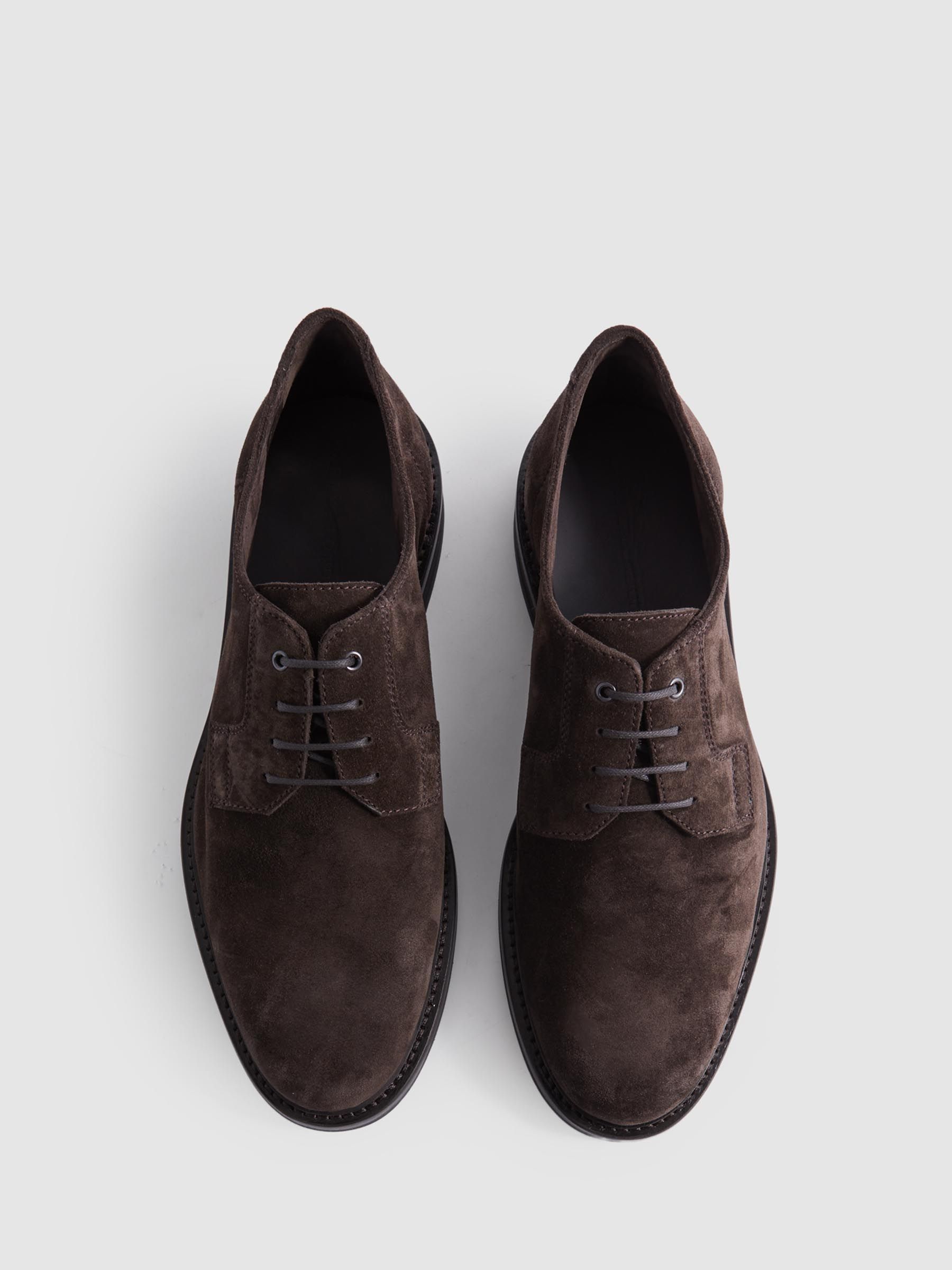 Harrys London Suede Lace-Up Shoes in Dark Brown