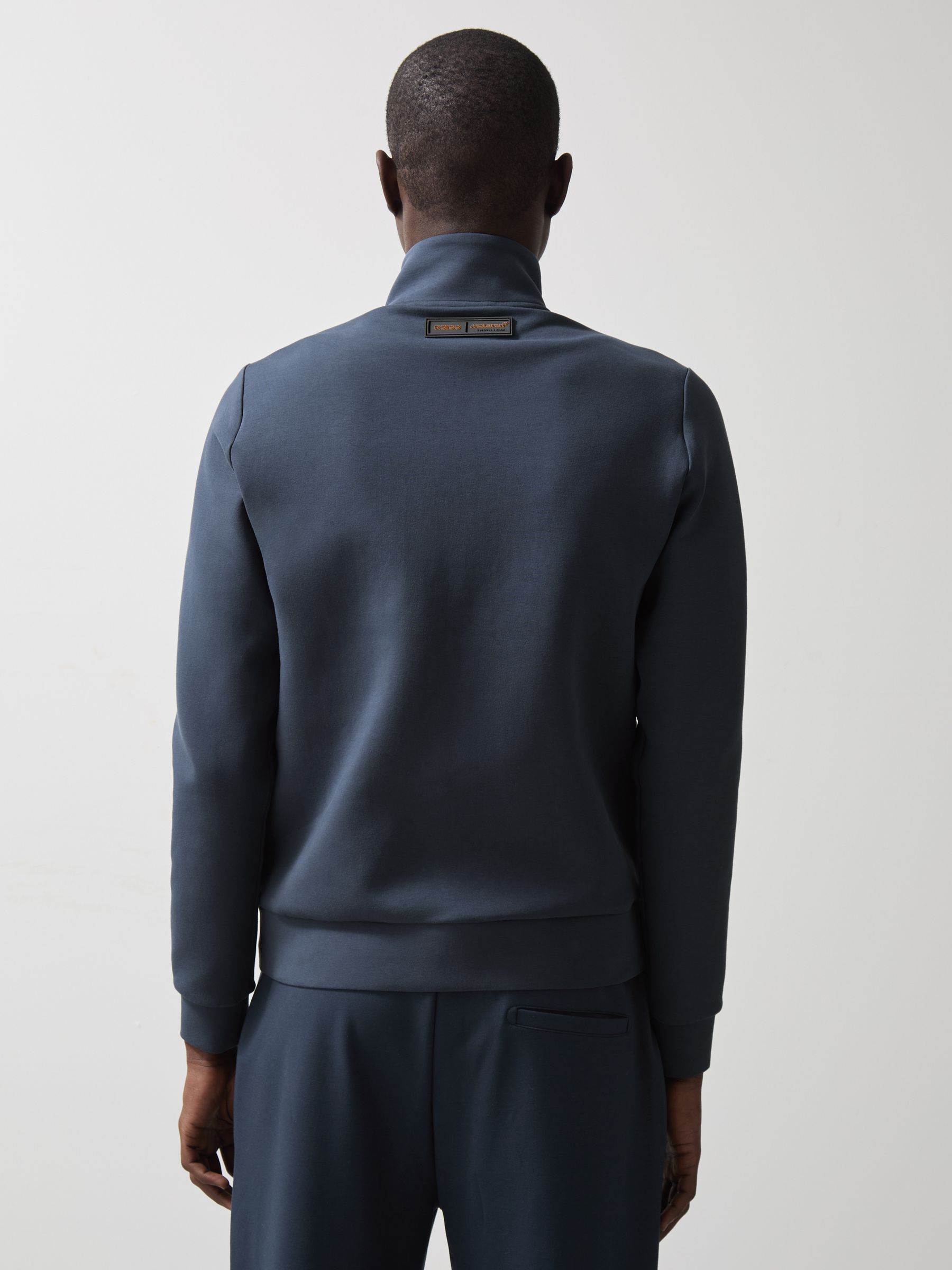 McLaren F1 Team Quilted Hybrid Jacket in Airforce Blue