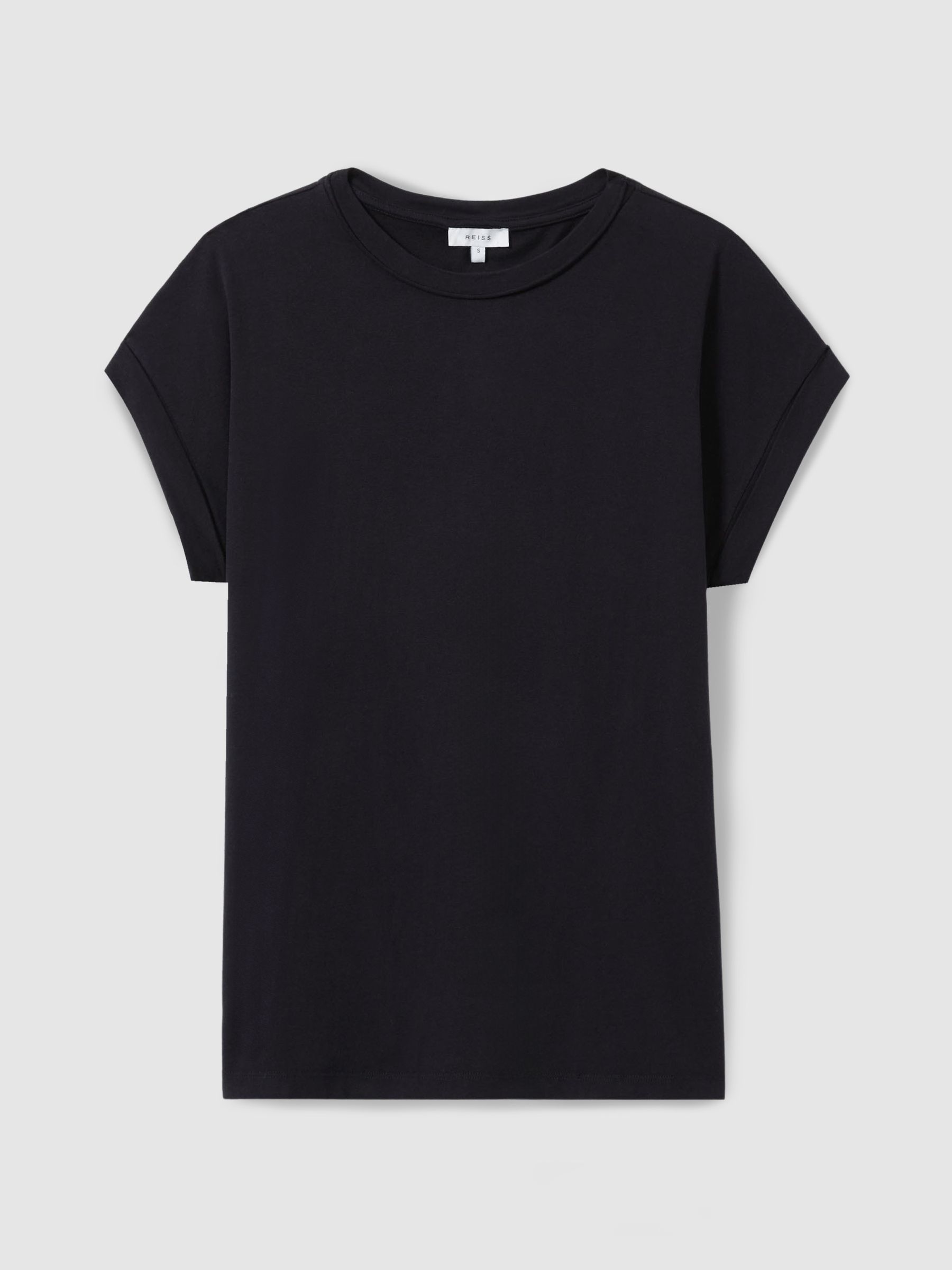 Cotton-Jersey Crew Neck T-Shirt in Navy