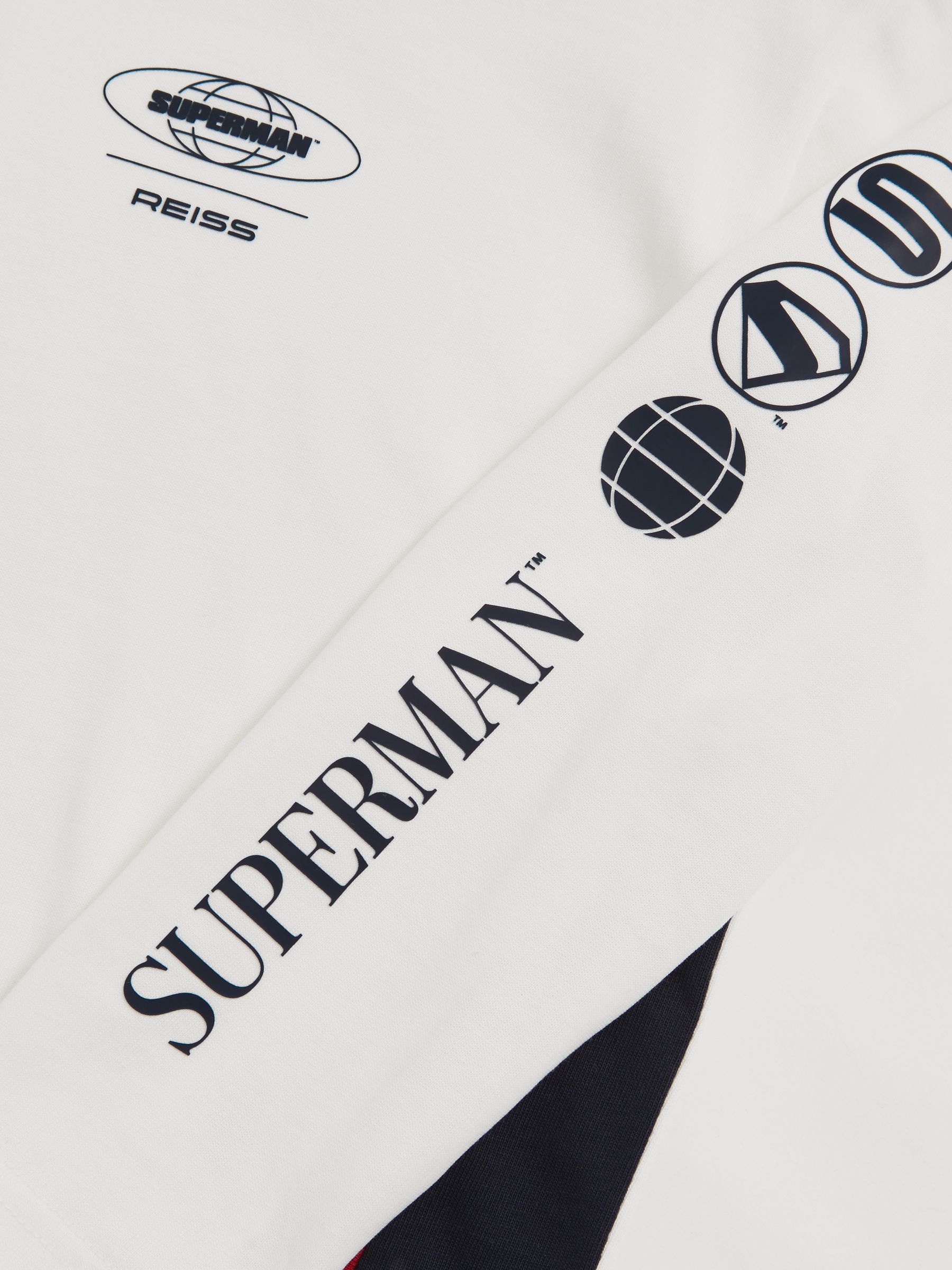9-13 yrs Superman | Reiss Cotton Logo T-Shirt in White