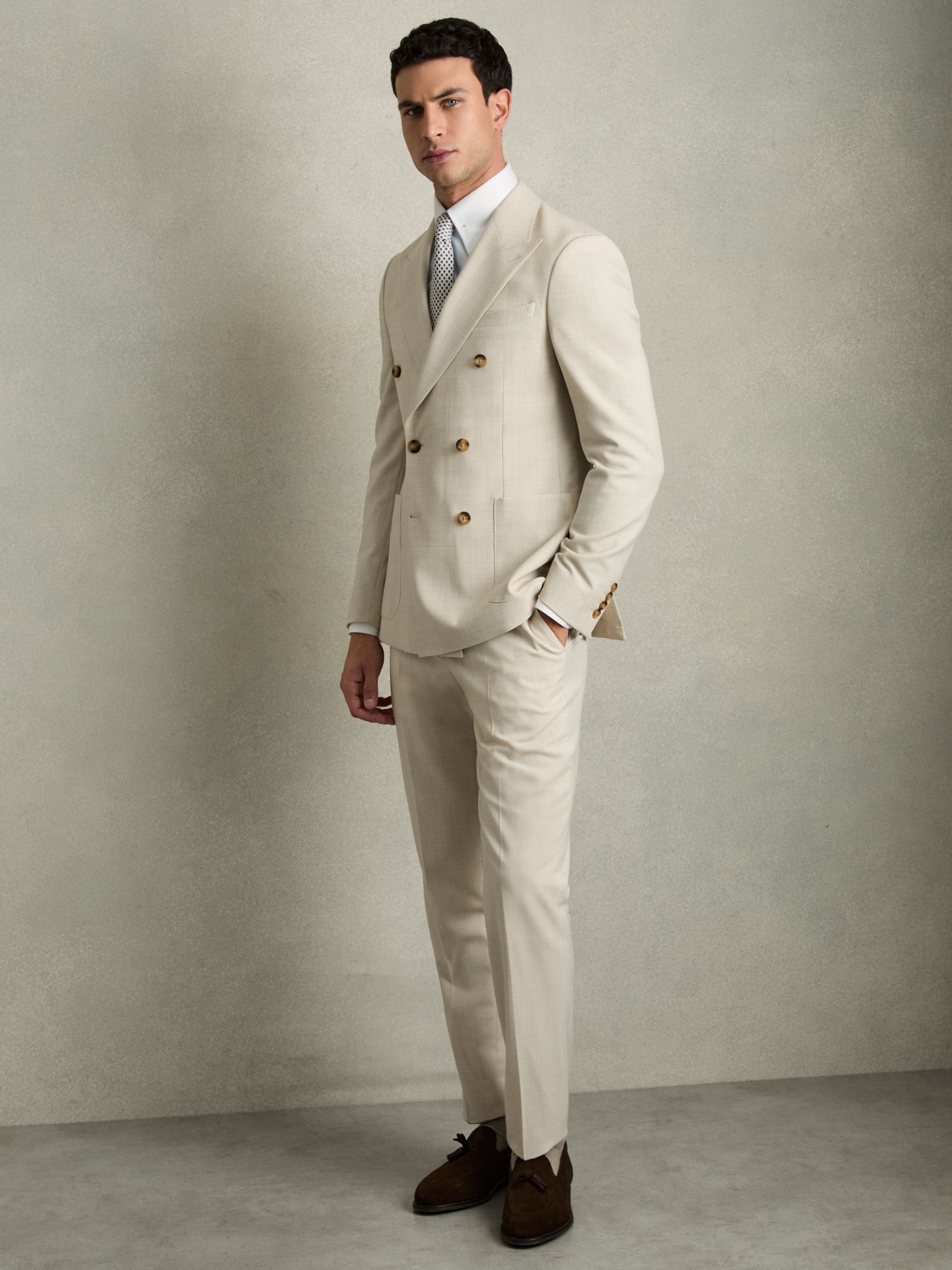 Regular-Fit Cotton Pin-Collar Shirt in Contrast S Blue