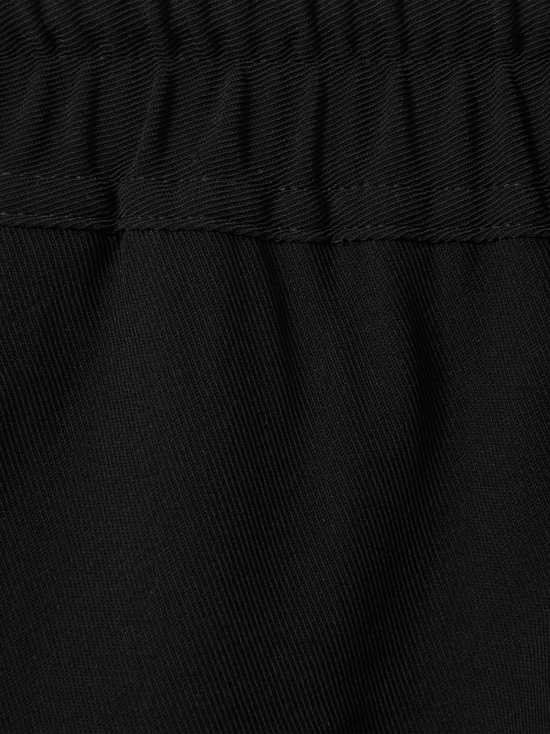 Tapered Pull On Trousers in Black