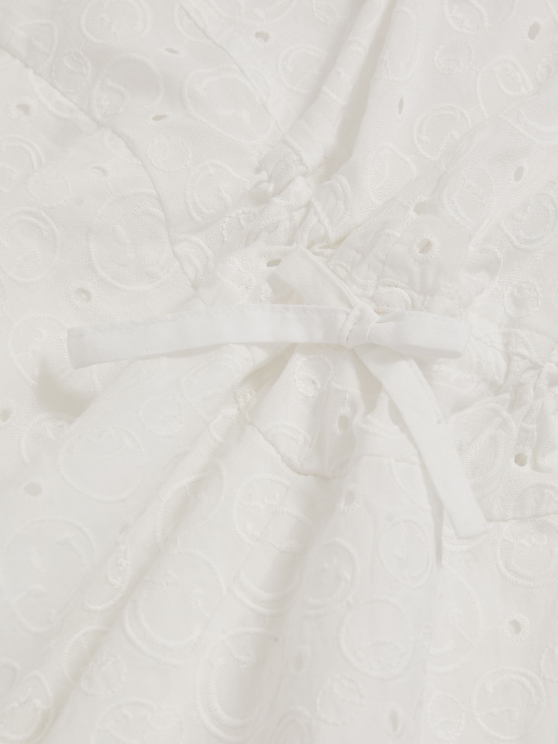 4-9 yrs SmileyWorld | Reiss Broderie Logo Dress in Ivory