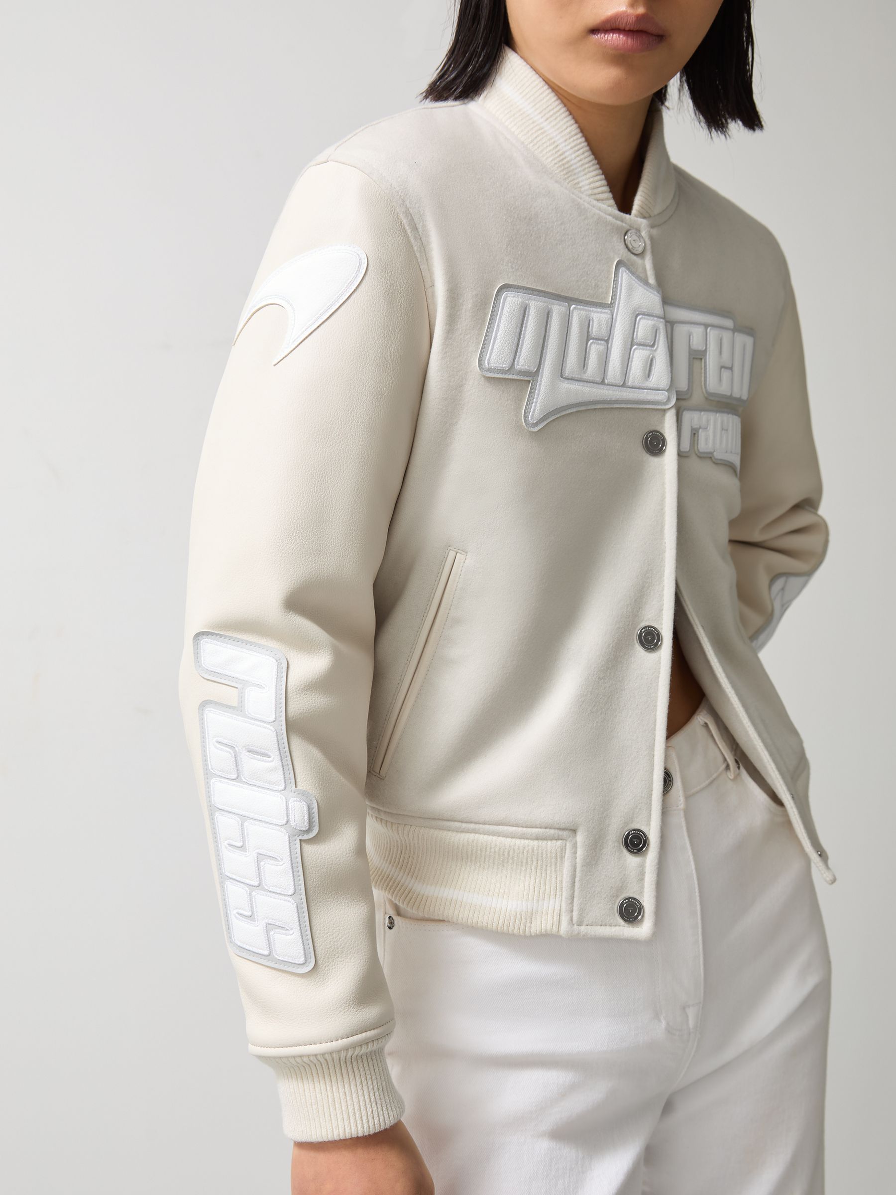 McLaren F1 Team Bomber Jacket in Off White